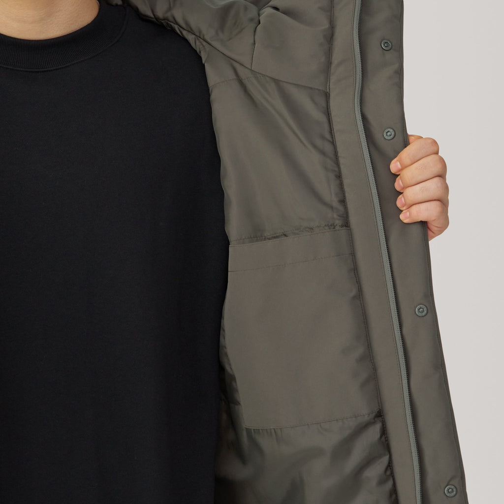 Men's Padding Hooded Half Coat