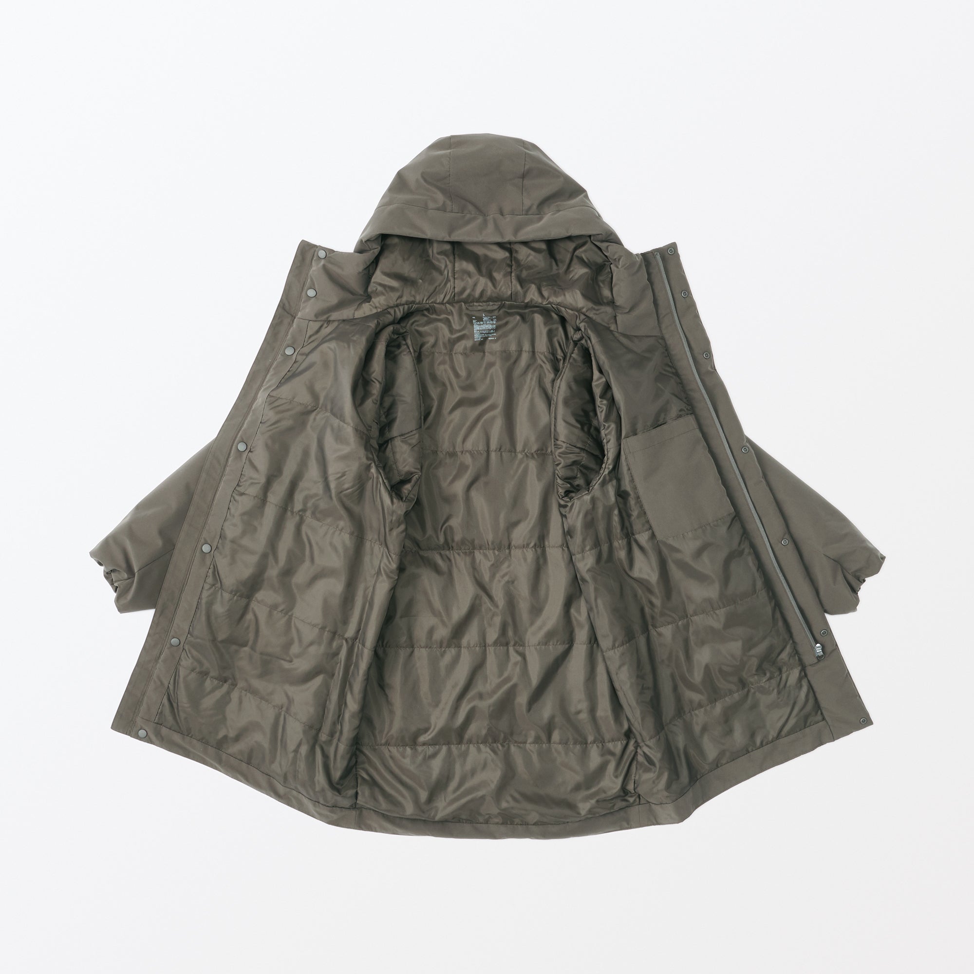 Men's Padding Hooded Half Coat