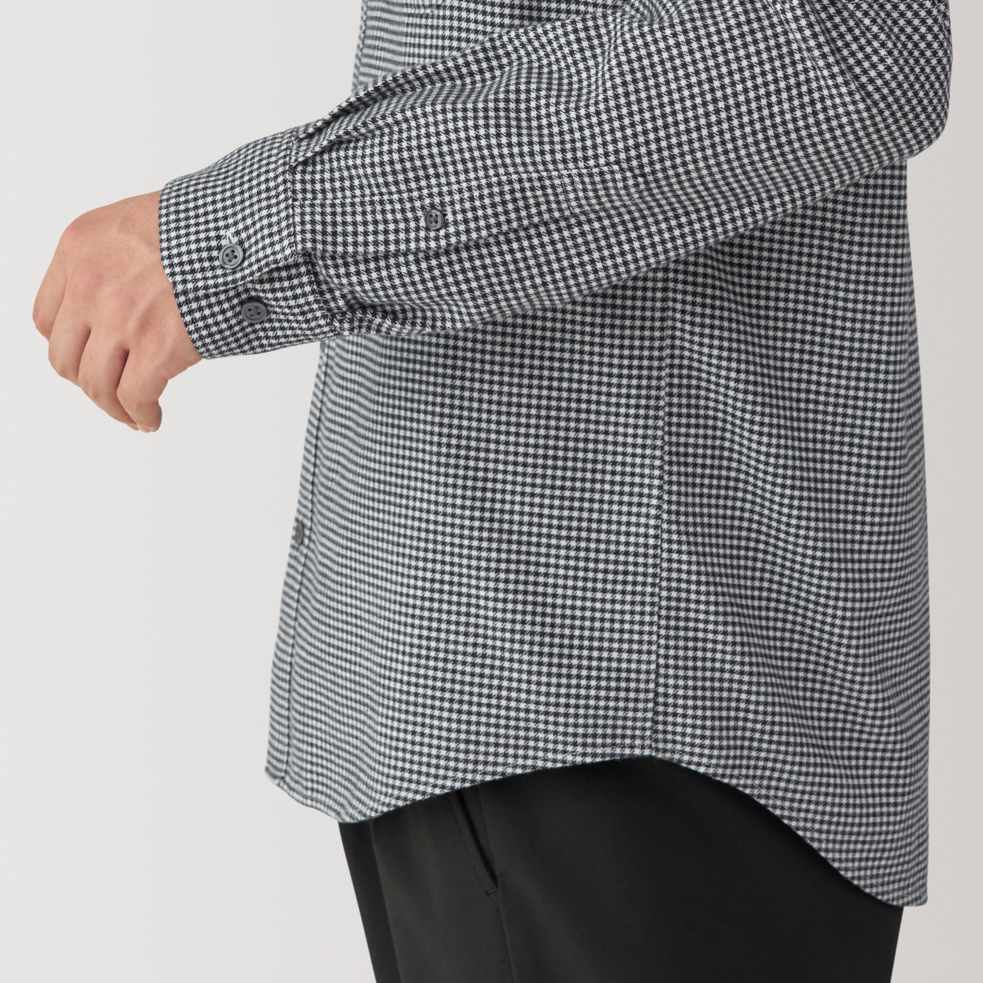 Men's Flannel Stand Collar Long Sleeve Shirt