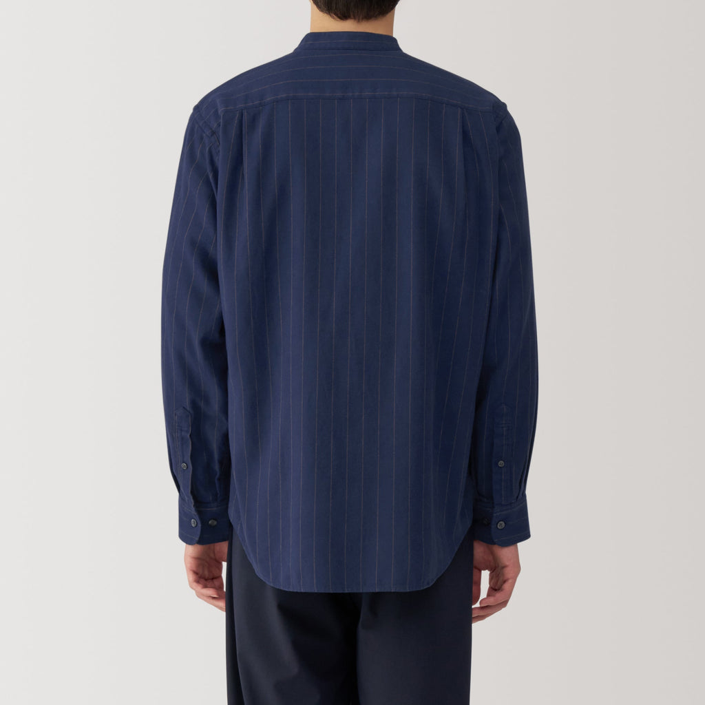 Men's Flannel Stand Collar Long Sleeve Shirt
