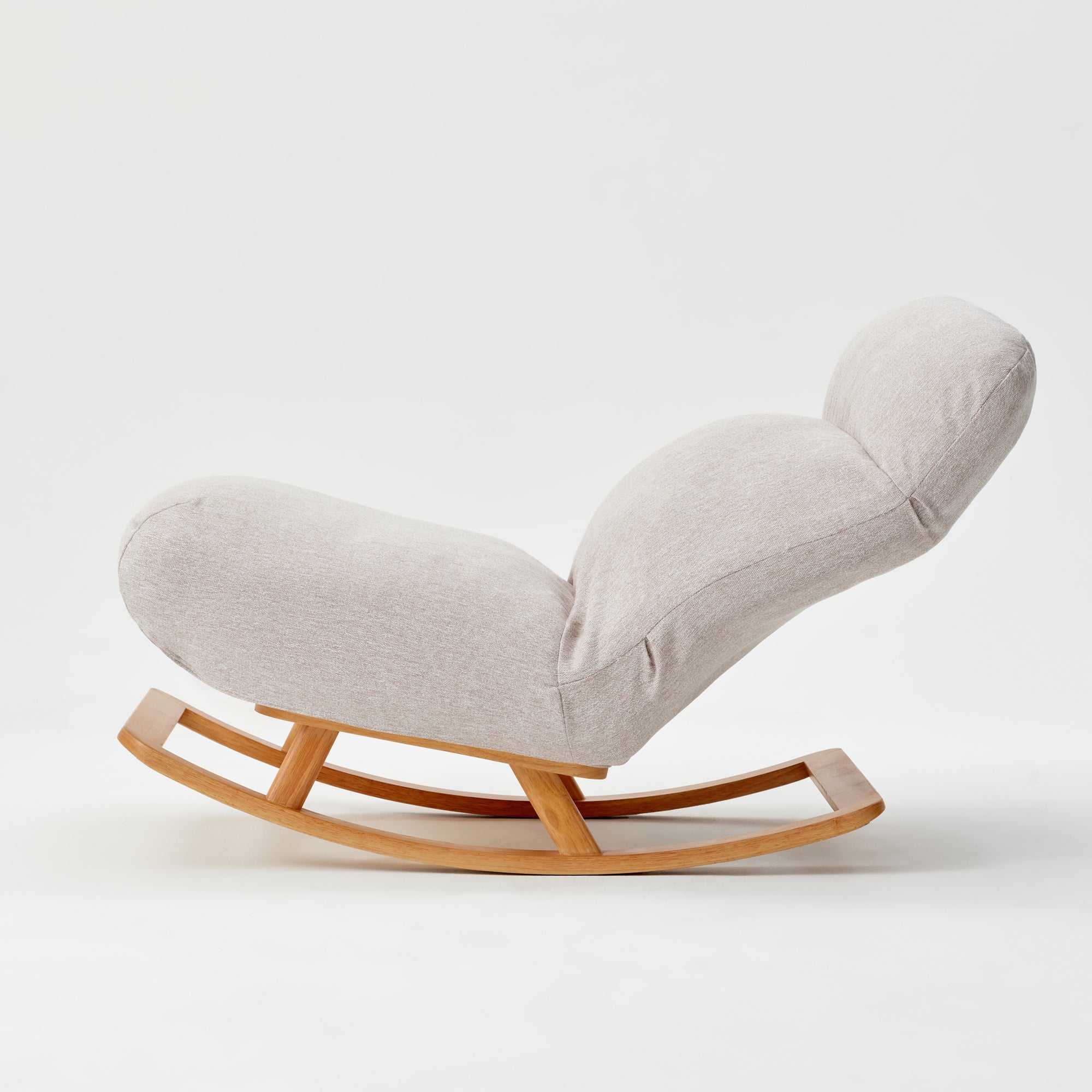 [HD] High Back Cushioned Sofa Rocking Chair