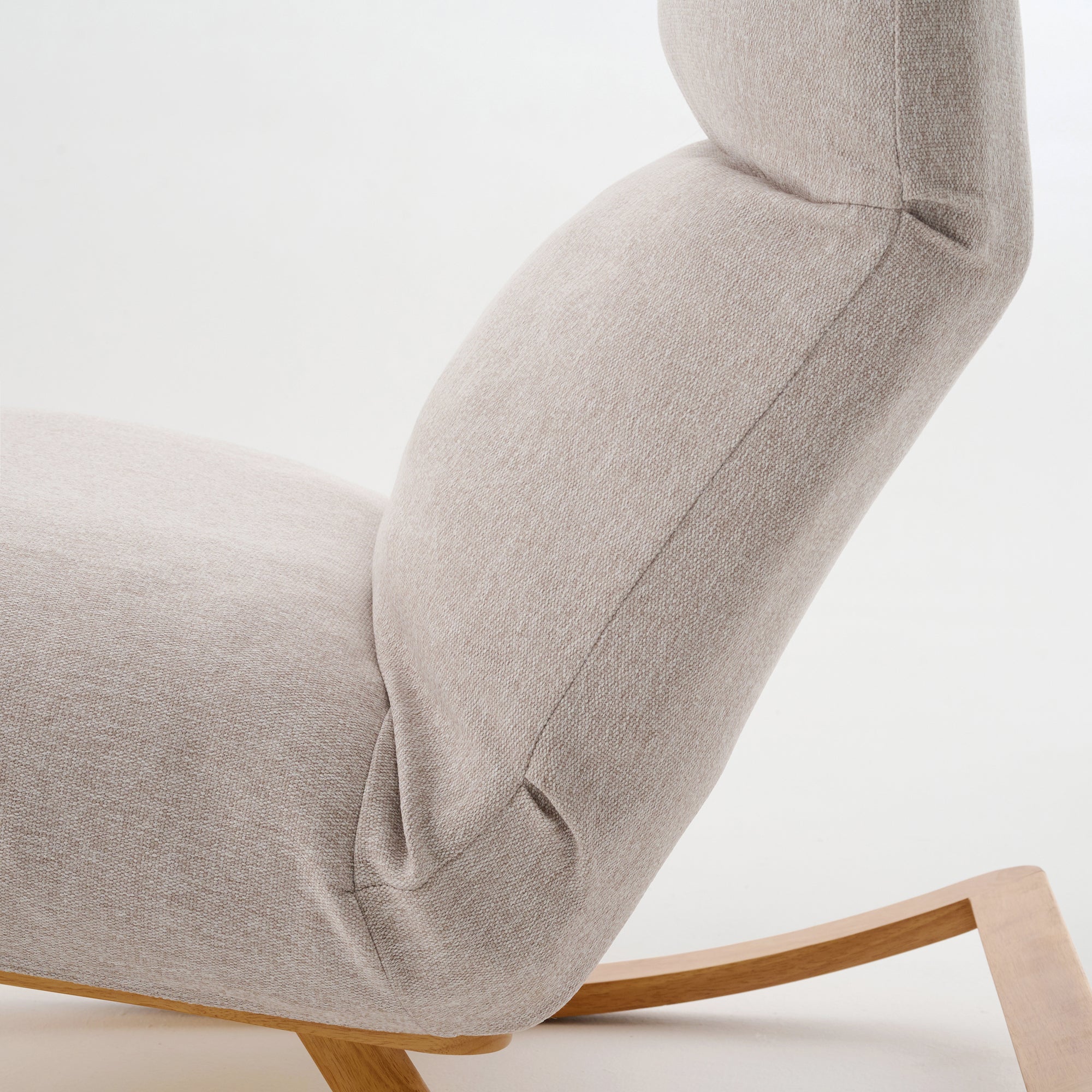 [HD] High Back Cushioned Sofa Rocking Chair