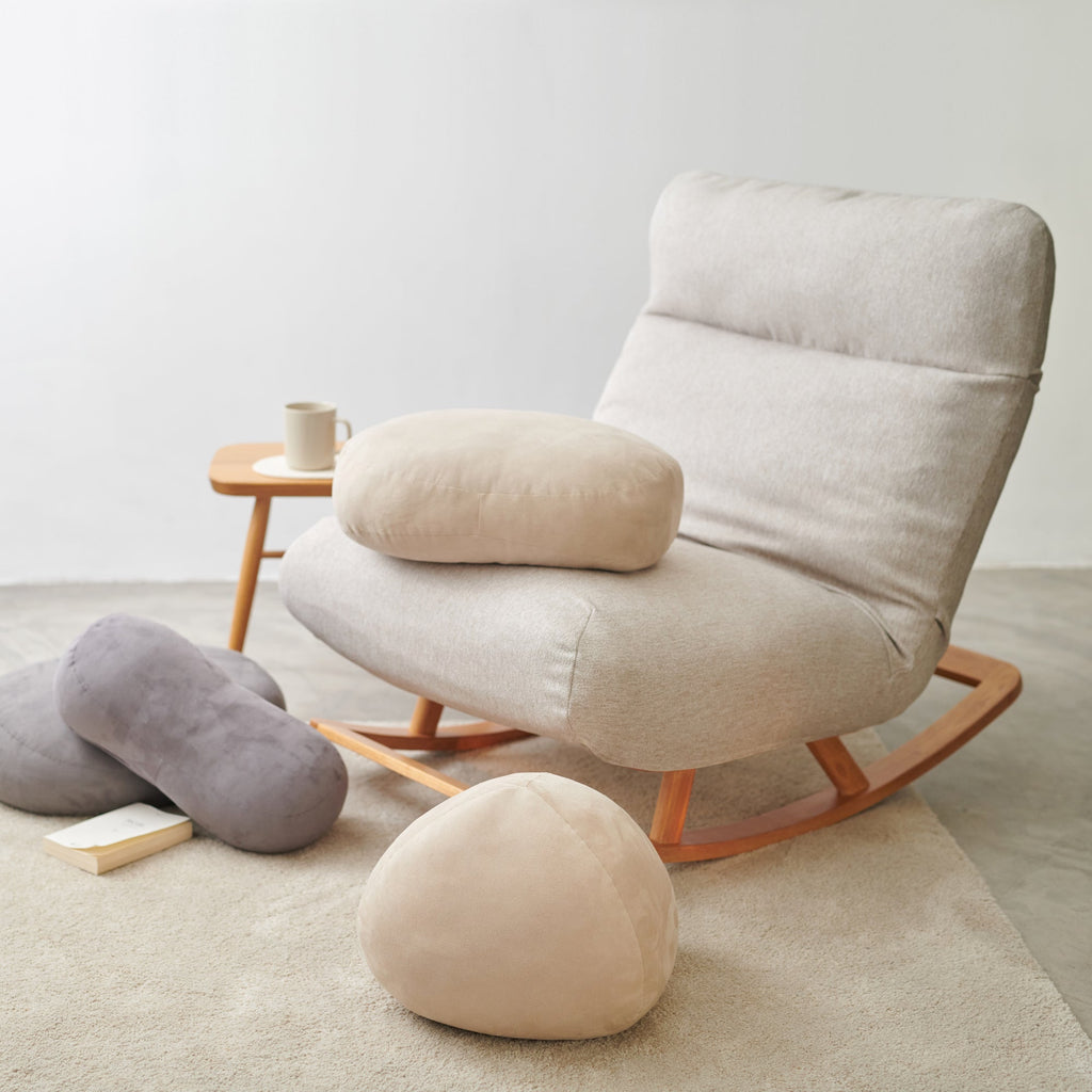 [HD] High Back Cushioned Sofa Rocking Chair
