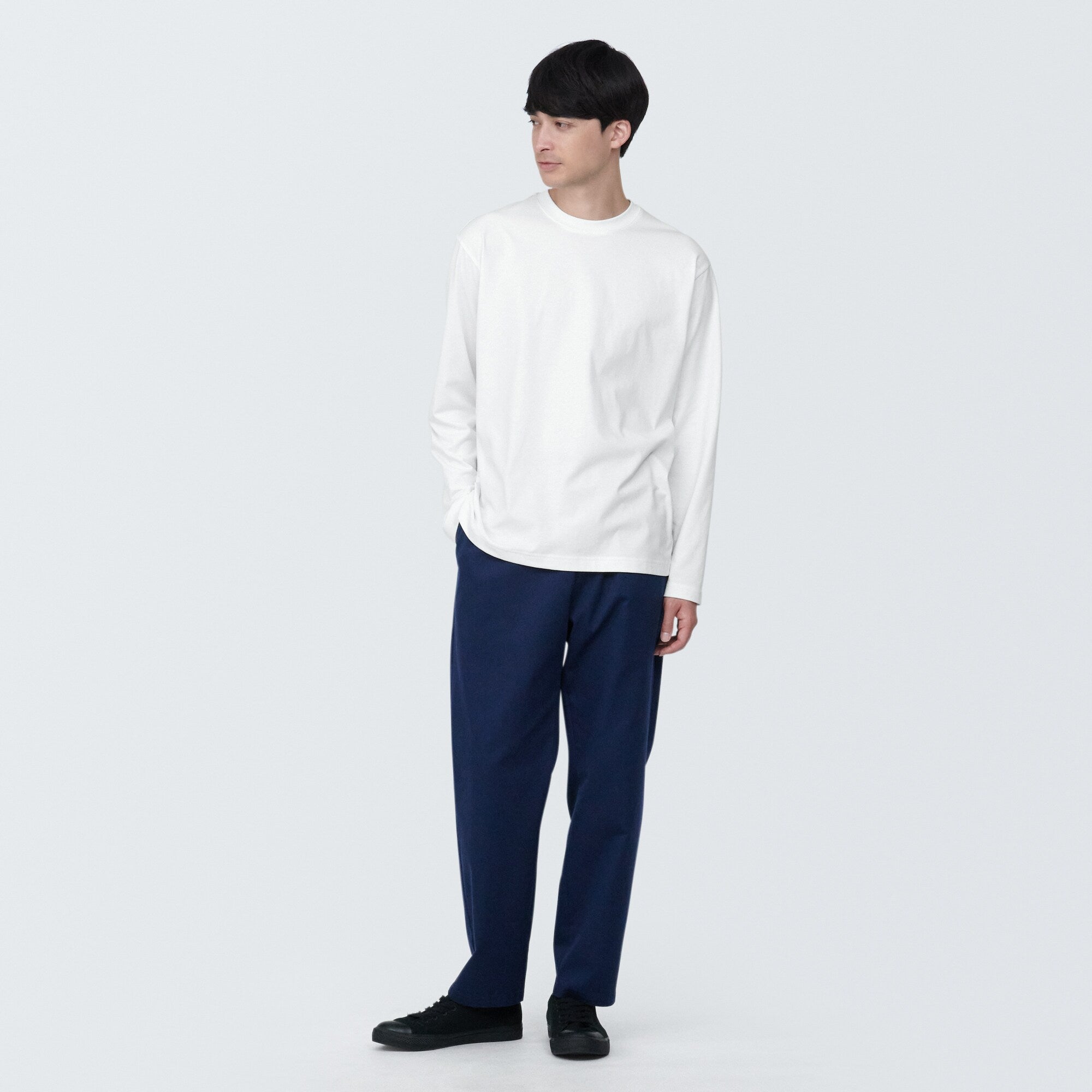 Men's Jersey Crew Neck Long Sleeve T-Shirt
