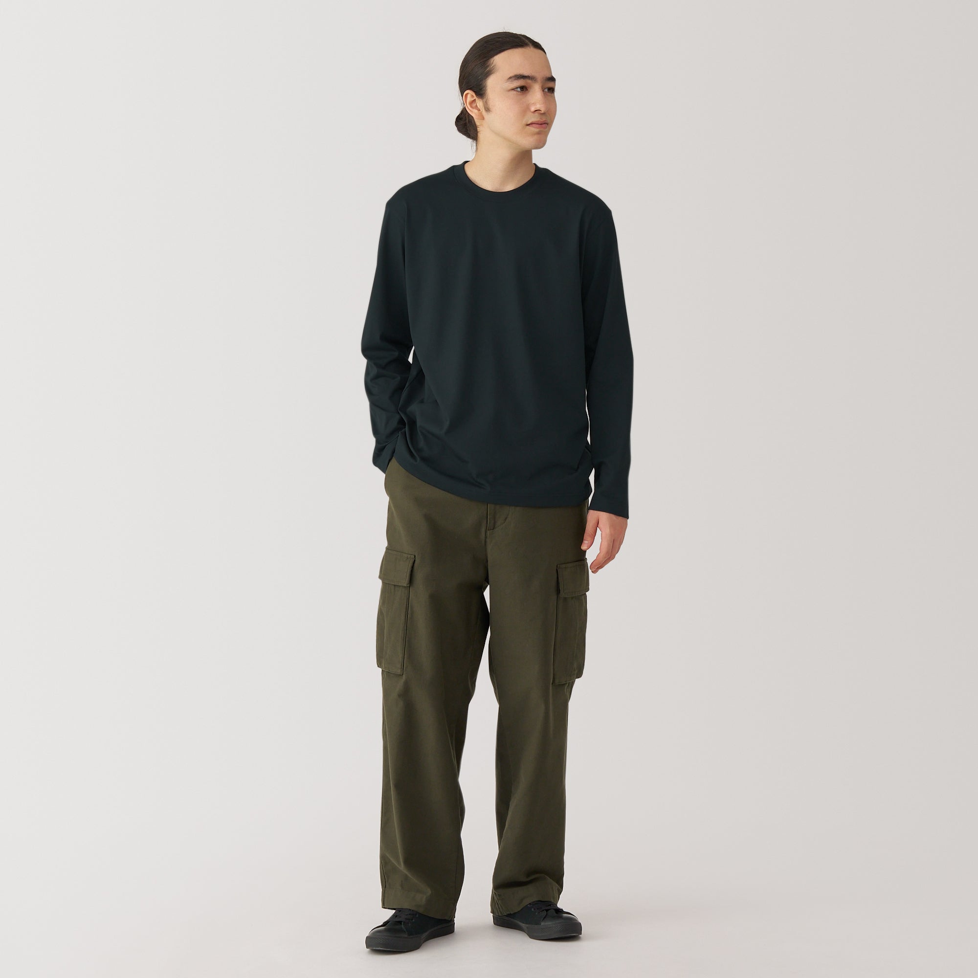 Men's Jersey Crew Neck Long Sleeve T-Shirt