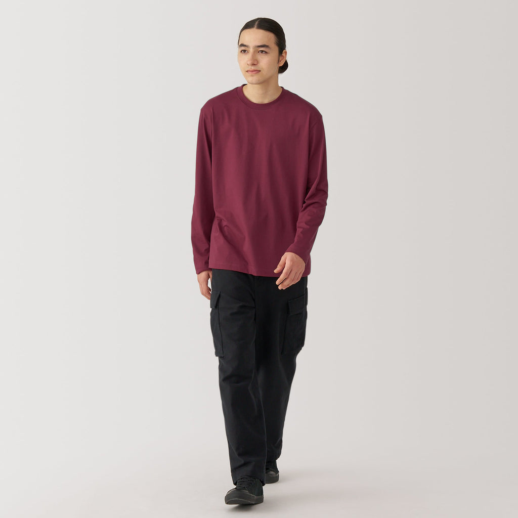 Men's Jersey Crew Neck Long Sleeve T-Shirt