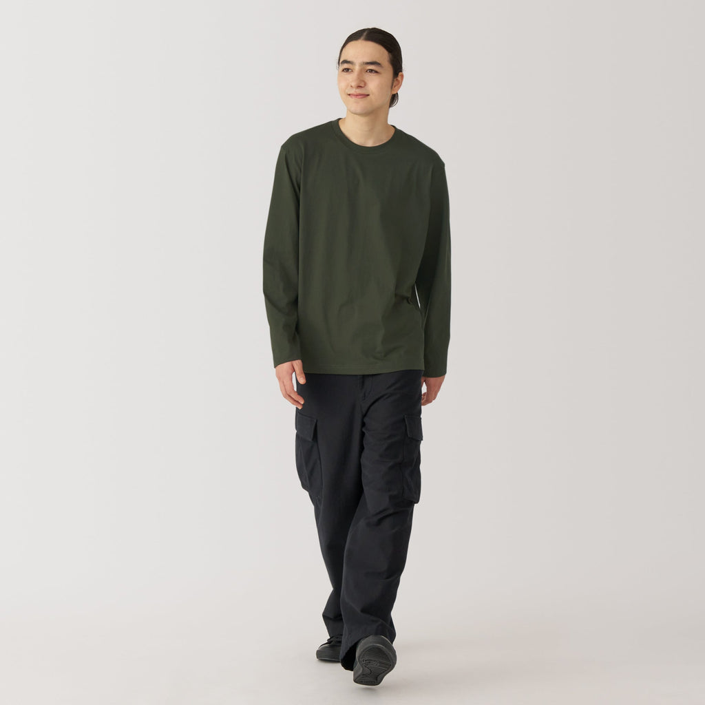 Men's Jersey Crew Neck Long Sleeve T-Shirt