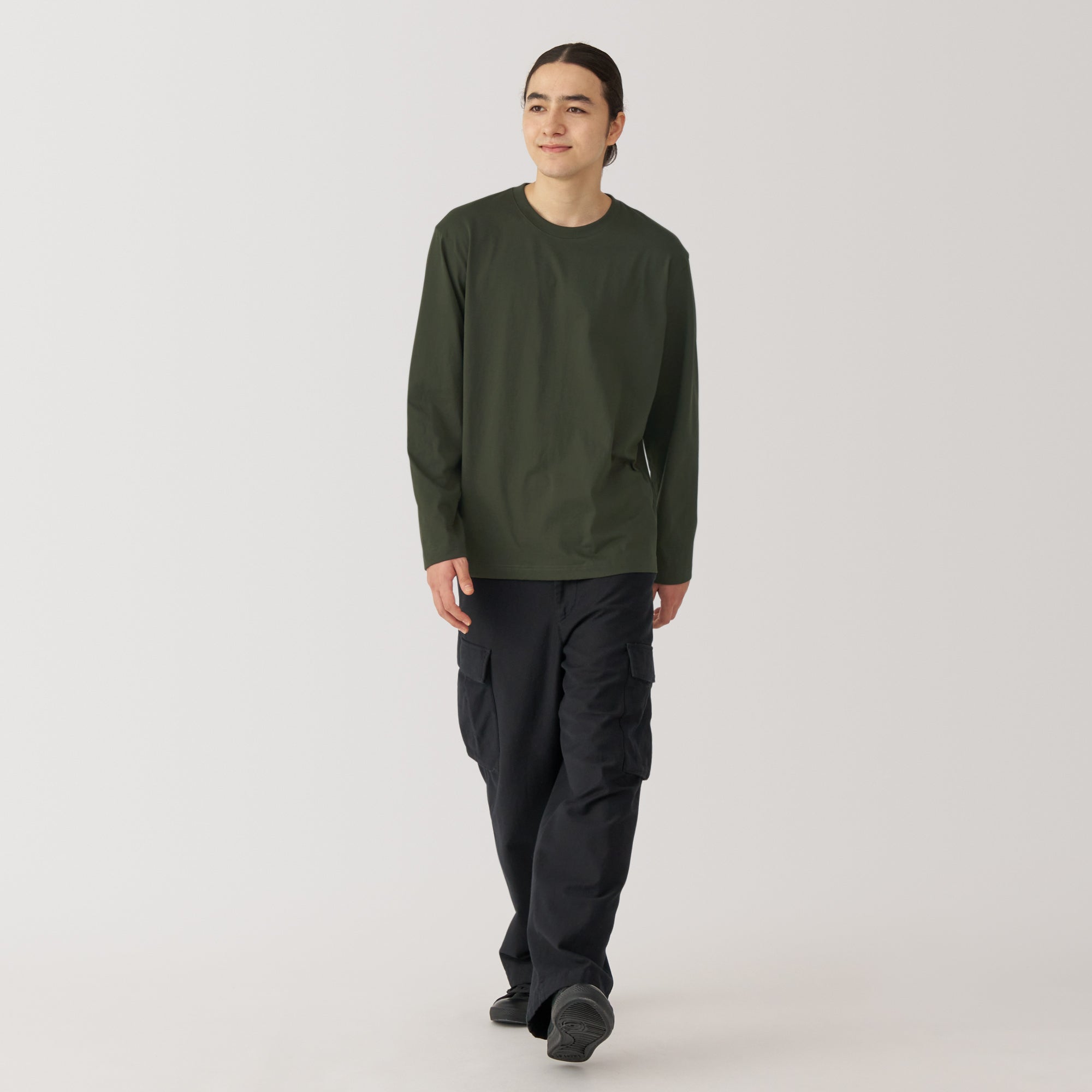 Men's Jersey Crew Neck Long Sleeve T-Shirt