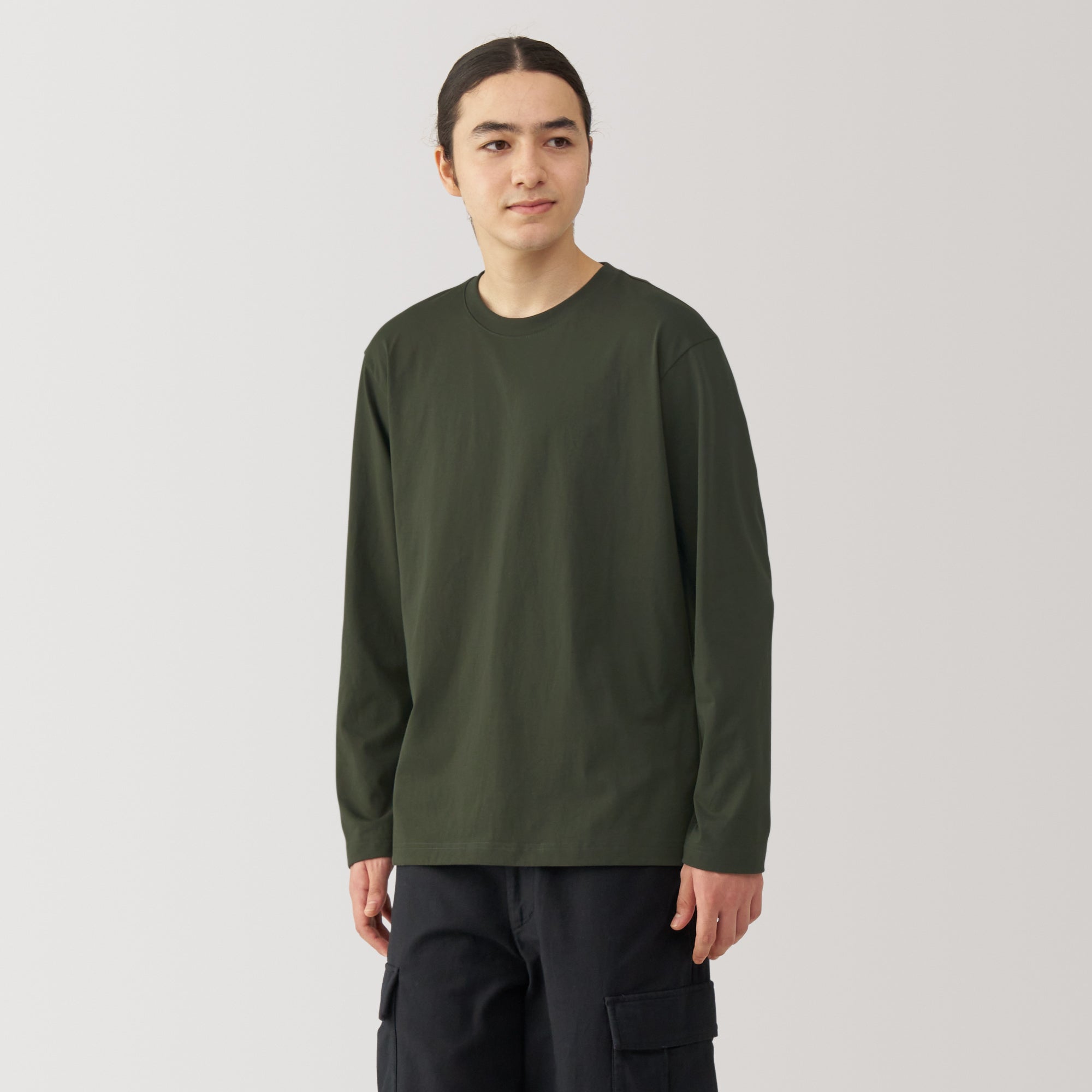 Men's Jersey Crew Neck Long Sleeve T-Shirt
