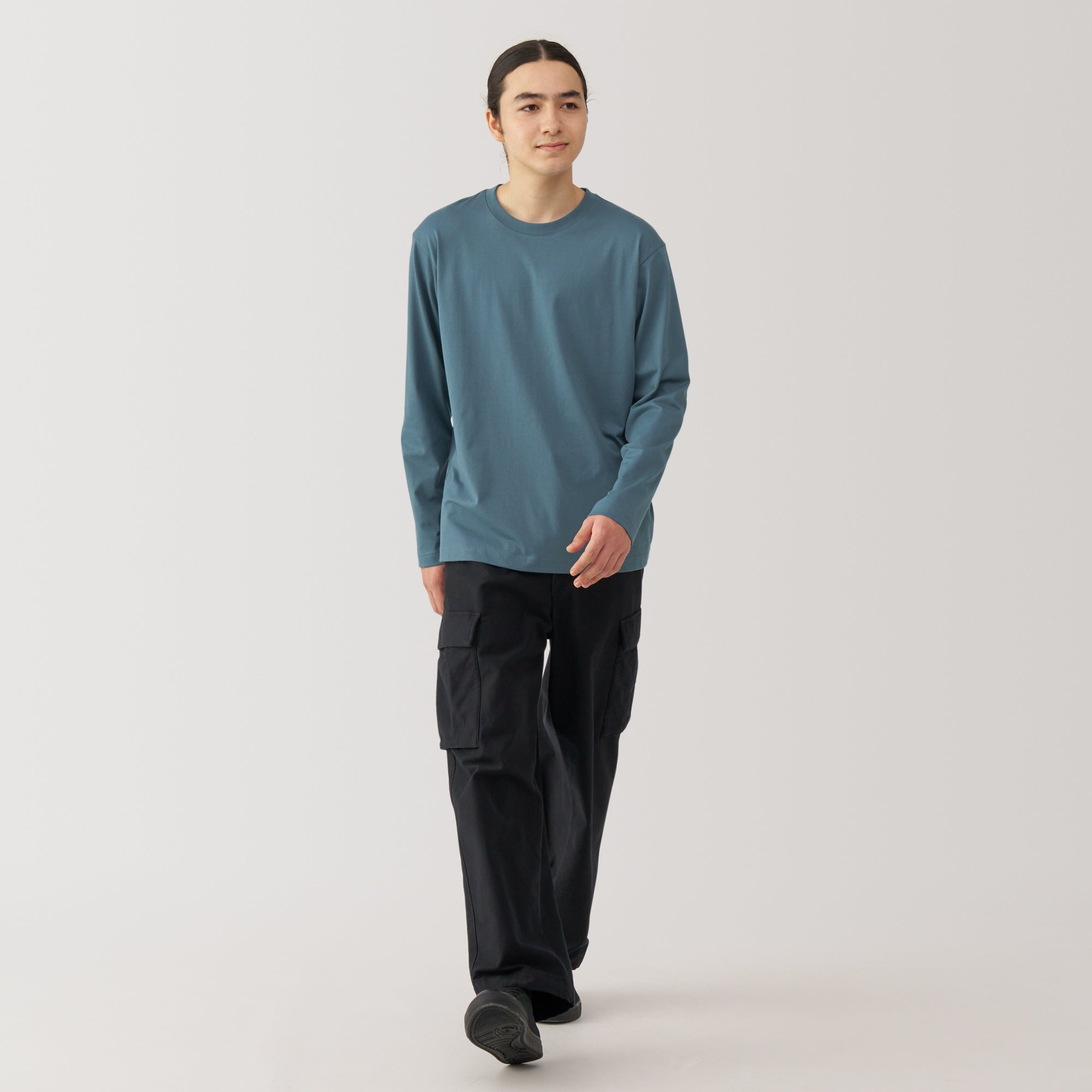 Men's Jersey Crew Neck Long Sleeve T-Shirt