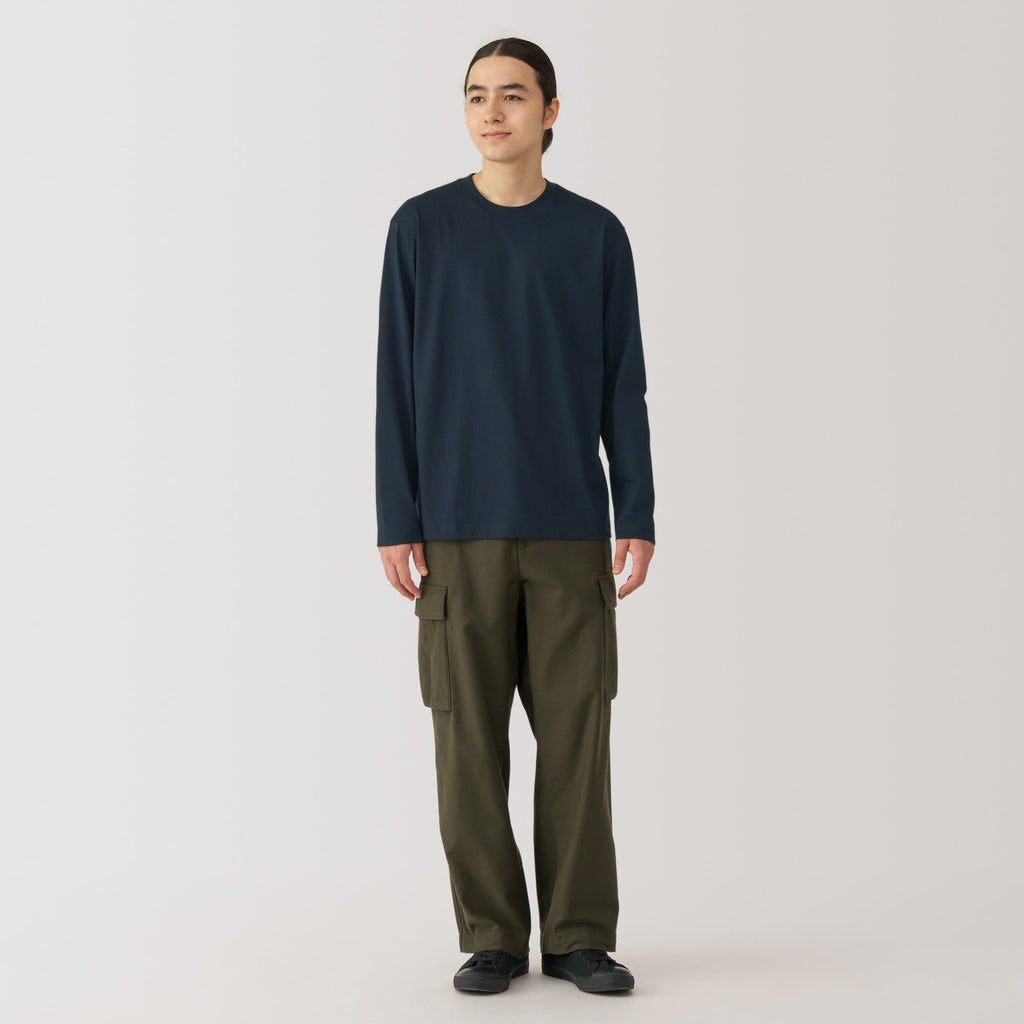 Men's Jersey Crew Neck Long Sleeve T-Shirt