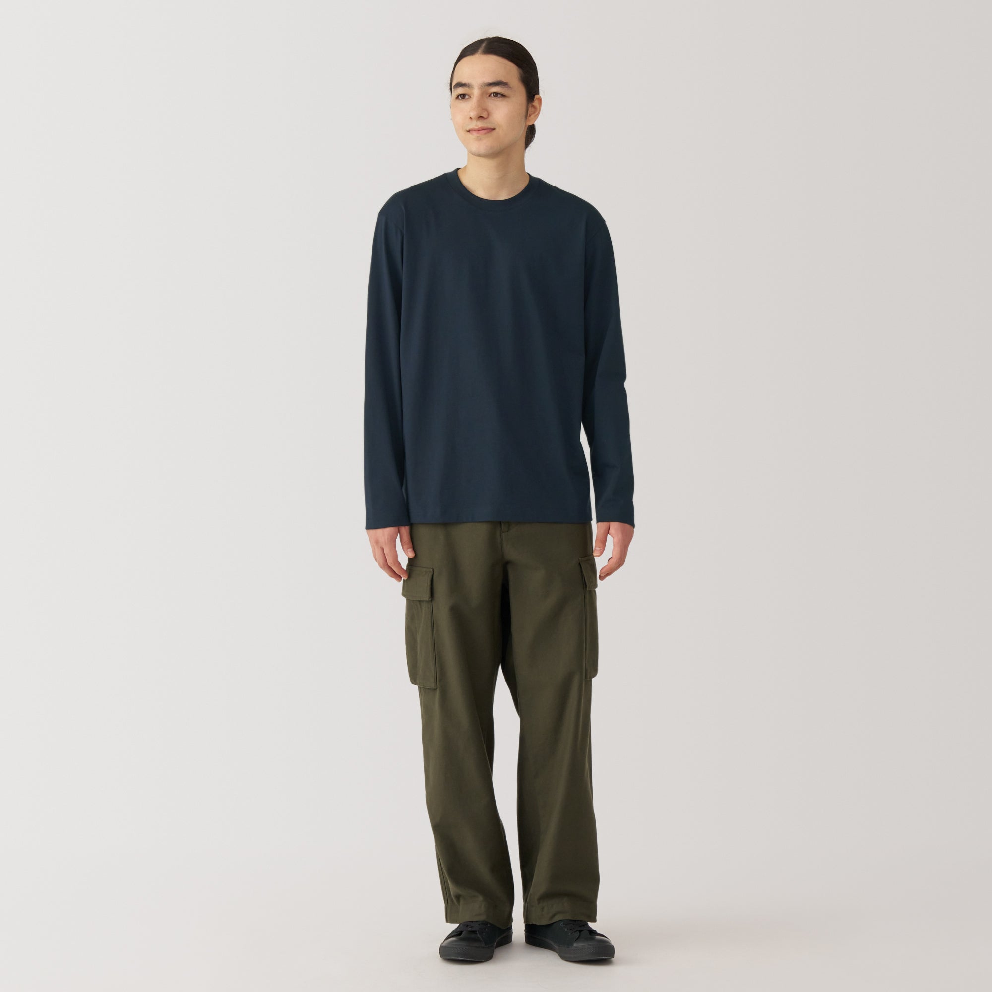 Men's Jersey Crew Neck Long Sleeve T-Shirt