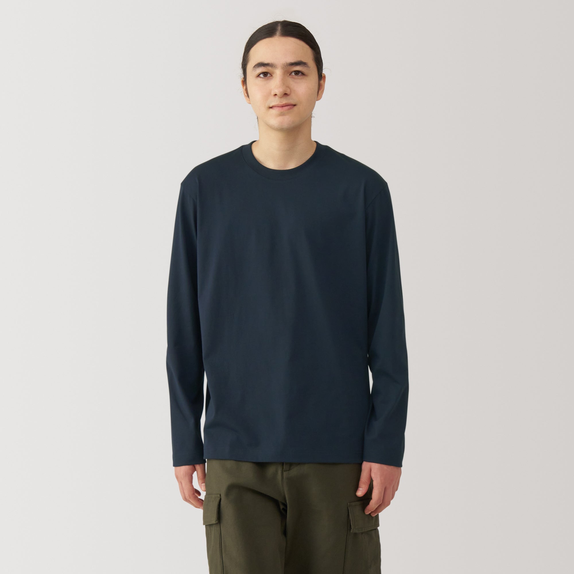 Men's Jersey Crew Neck Long Sleeve T-Shirt