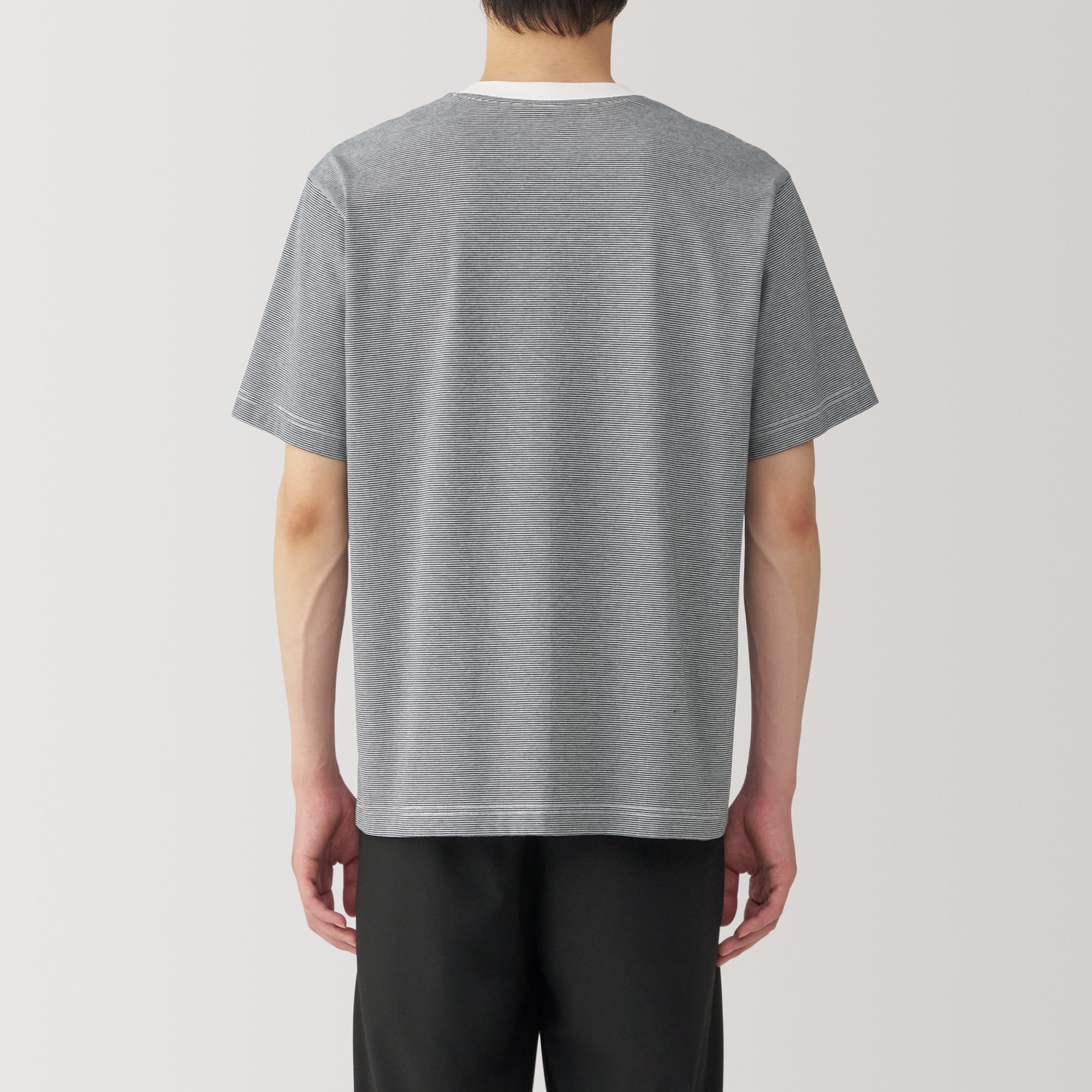 Men's Jersey Crew Neck Short Sleeve Striped T-Shirt