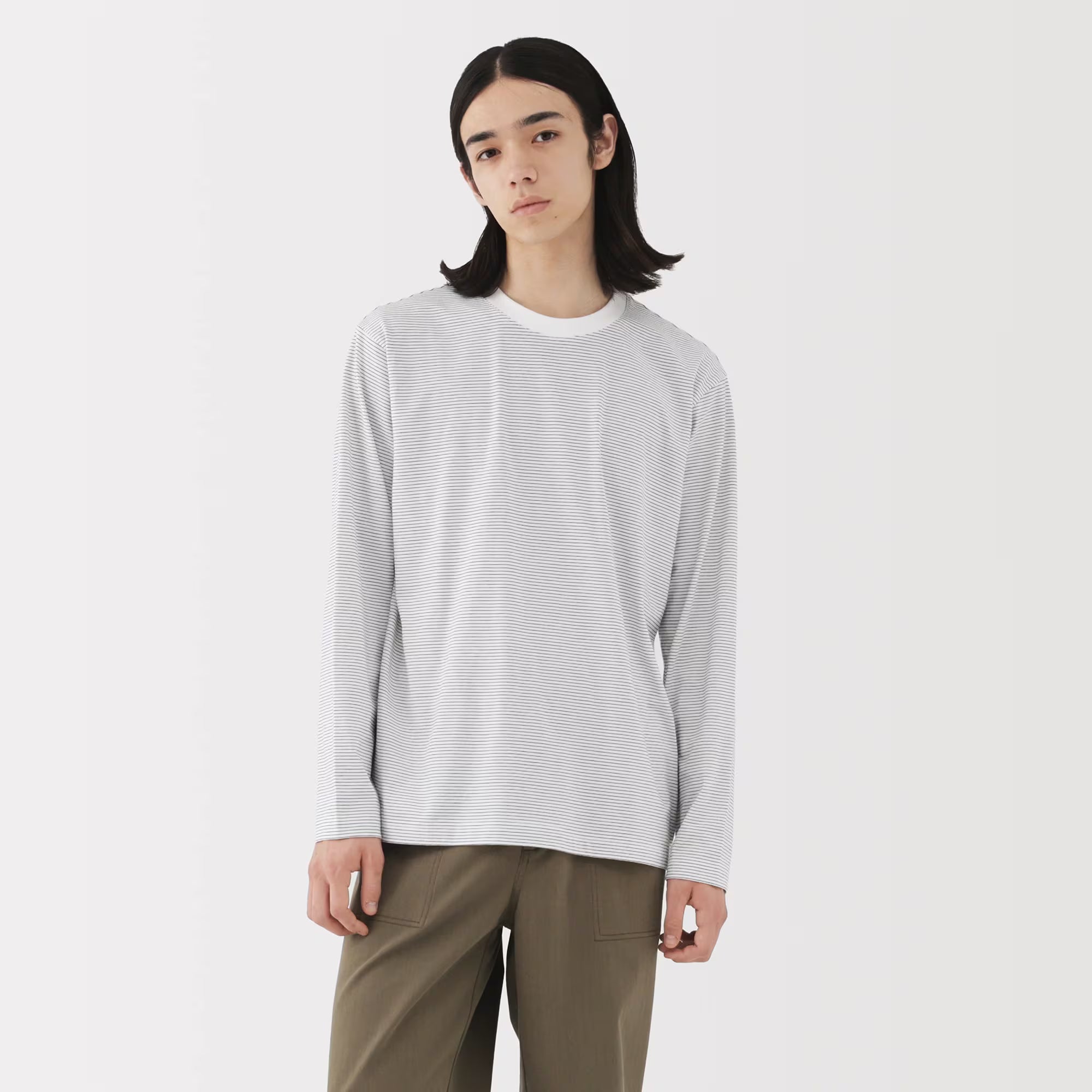 Men's Jersey Crewneck Striped T-Shirt