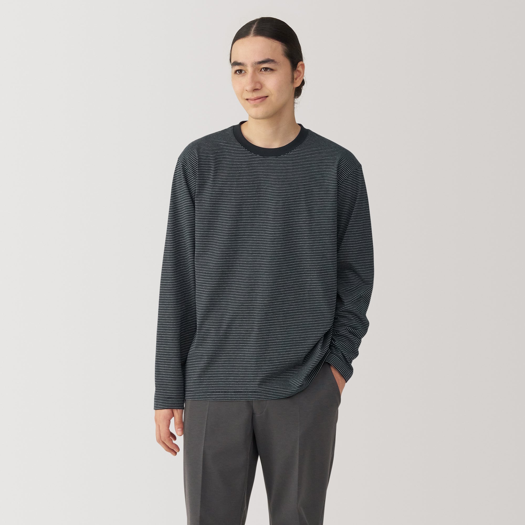 Men's Jersey Crewneck Striped T-Shirt