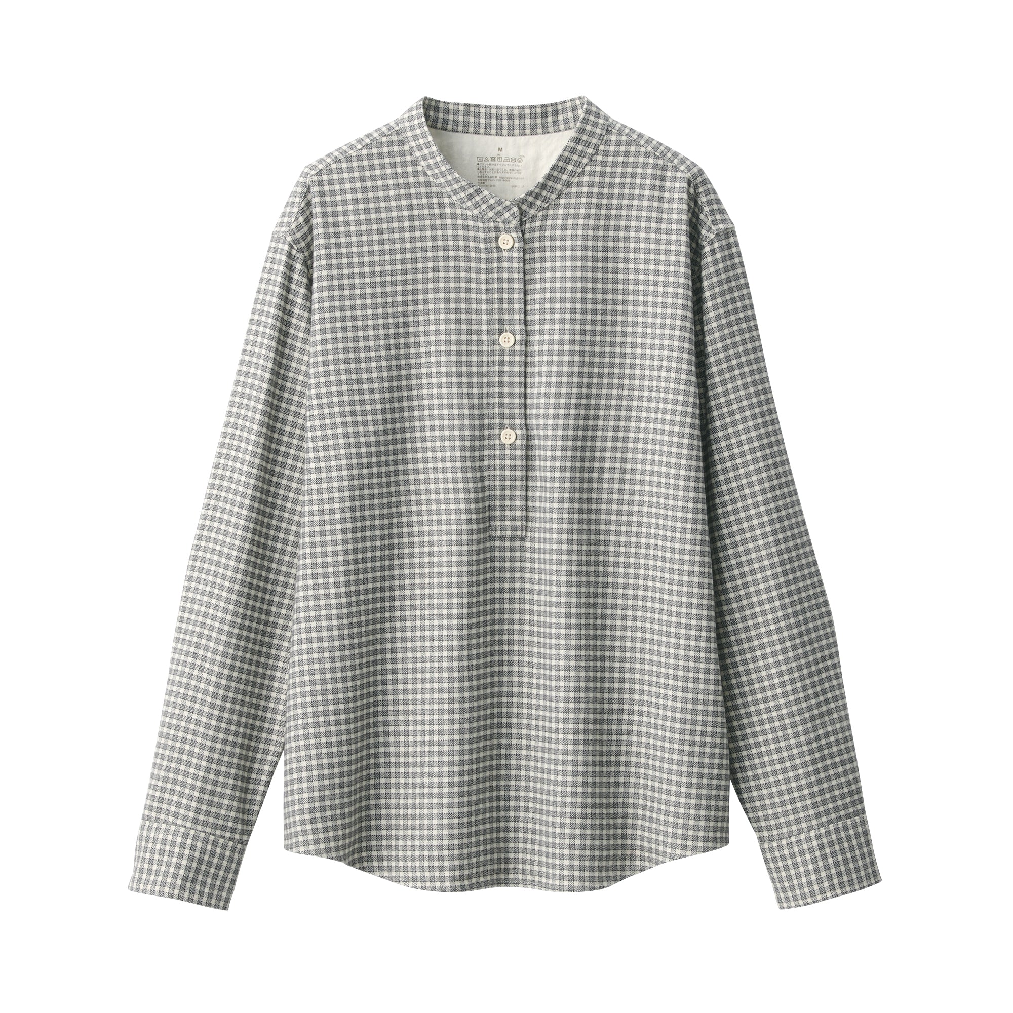 Women's Flannel Stand Collar Blouse
