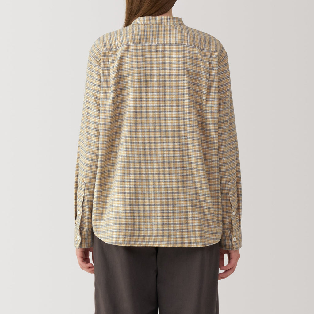 Women's Flannel Stand Collar Blouse