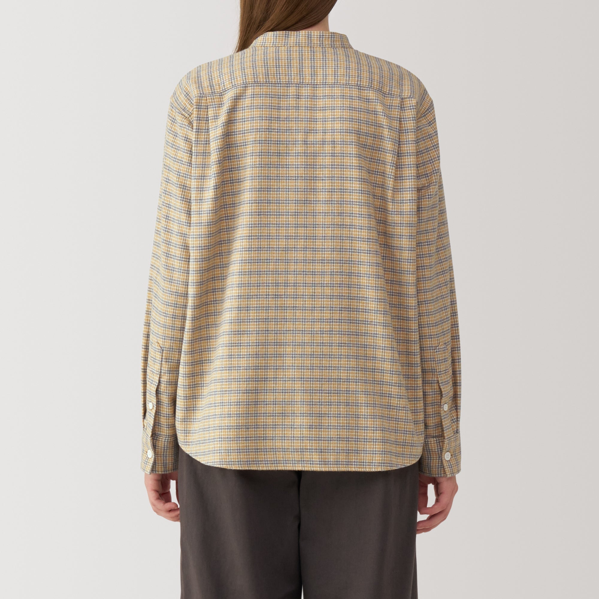 Women's Flannel Stand Collar Blouse