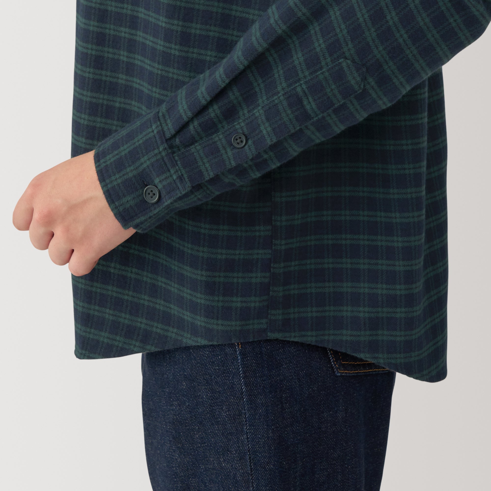Women's Flannel Stand Collar Blouse
