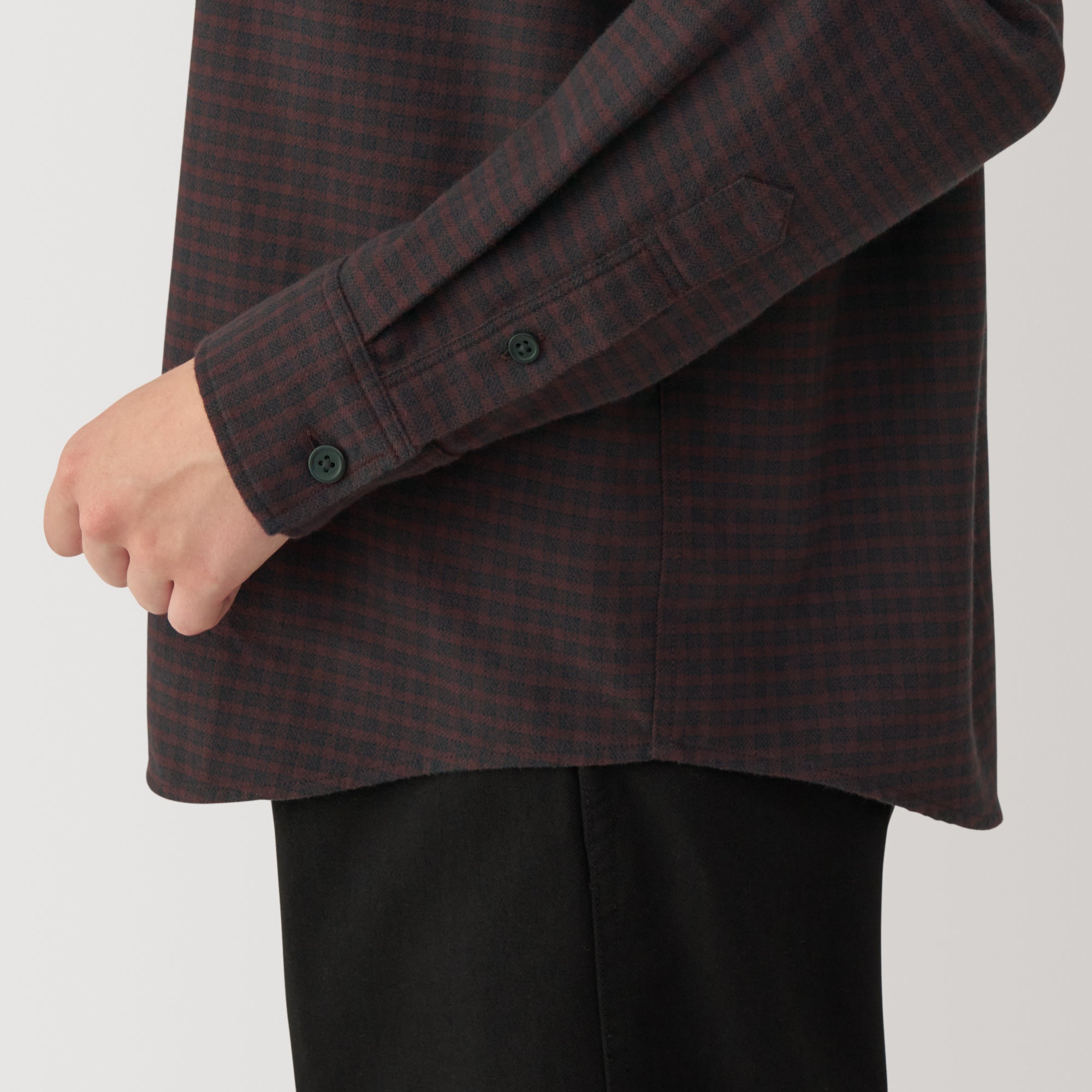 Women's Flannel Stand Collar Blouse