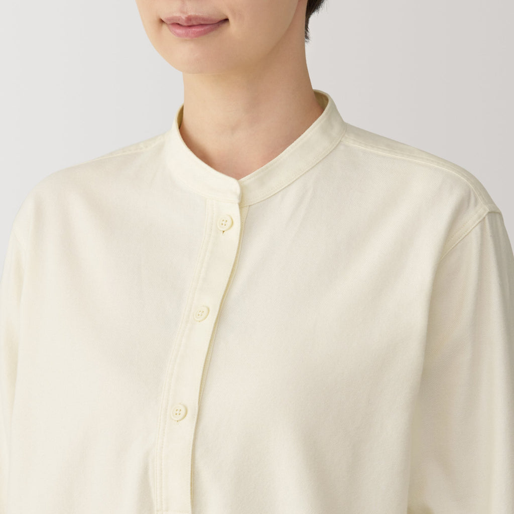 Women's Flannel Stand Collar Blouse