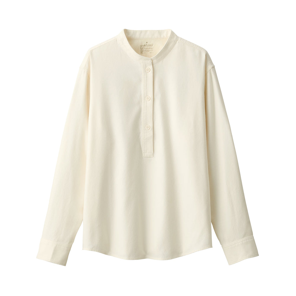 Women's Flannel Stand Collar Blouse