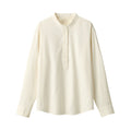 Women's Flannel Stand Collar Blouse
