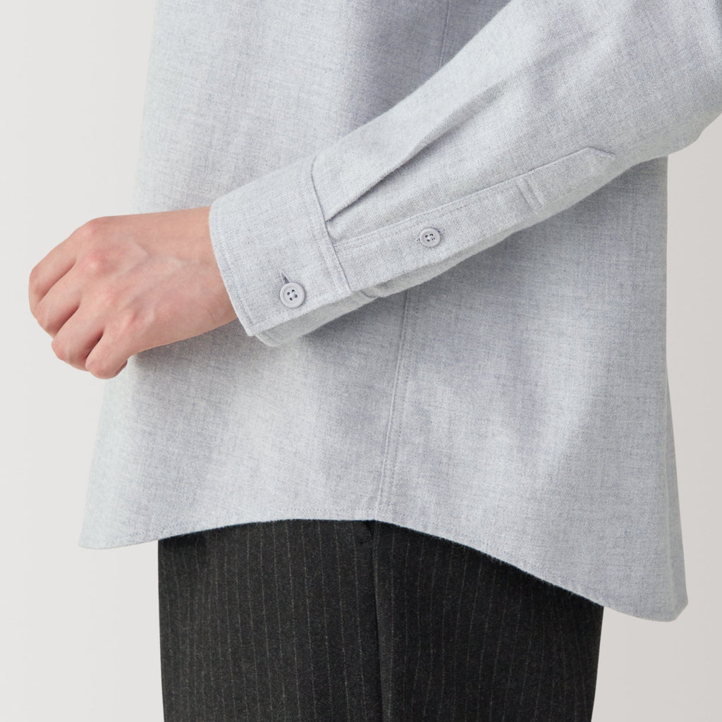 Women's Flannel Stand Collar Blouse