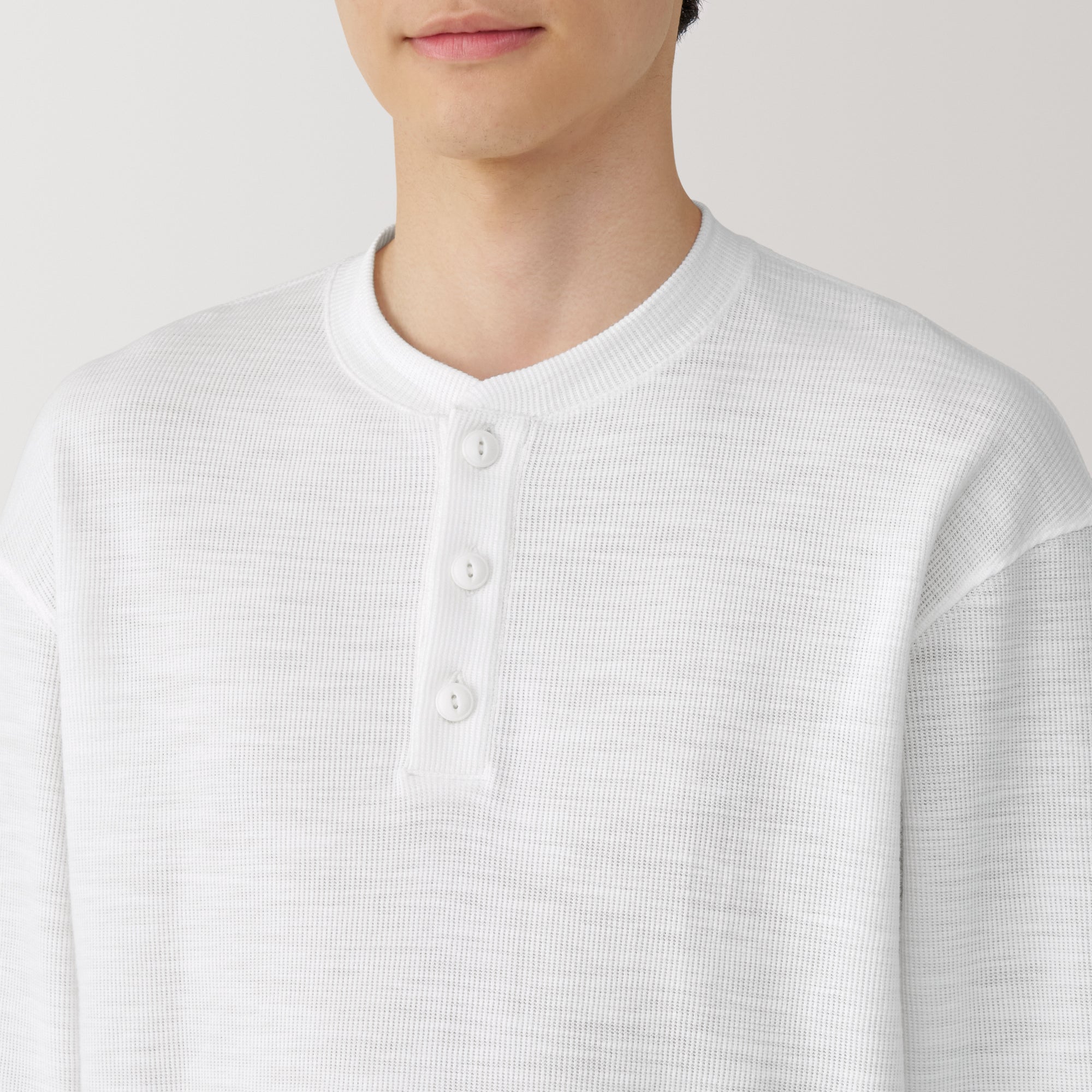 Men's Waffle Henry Neck T-Shirt