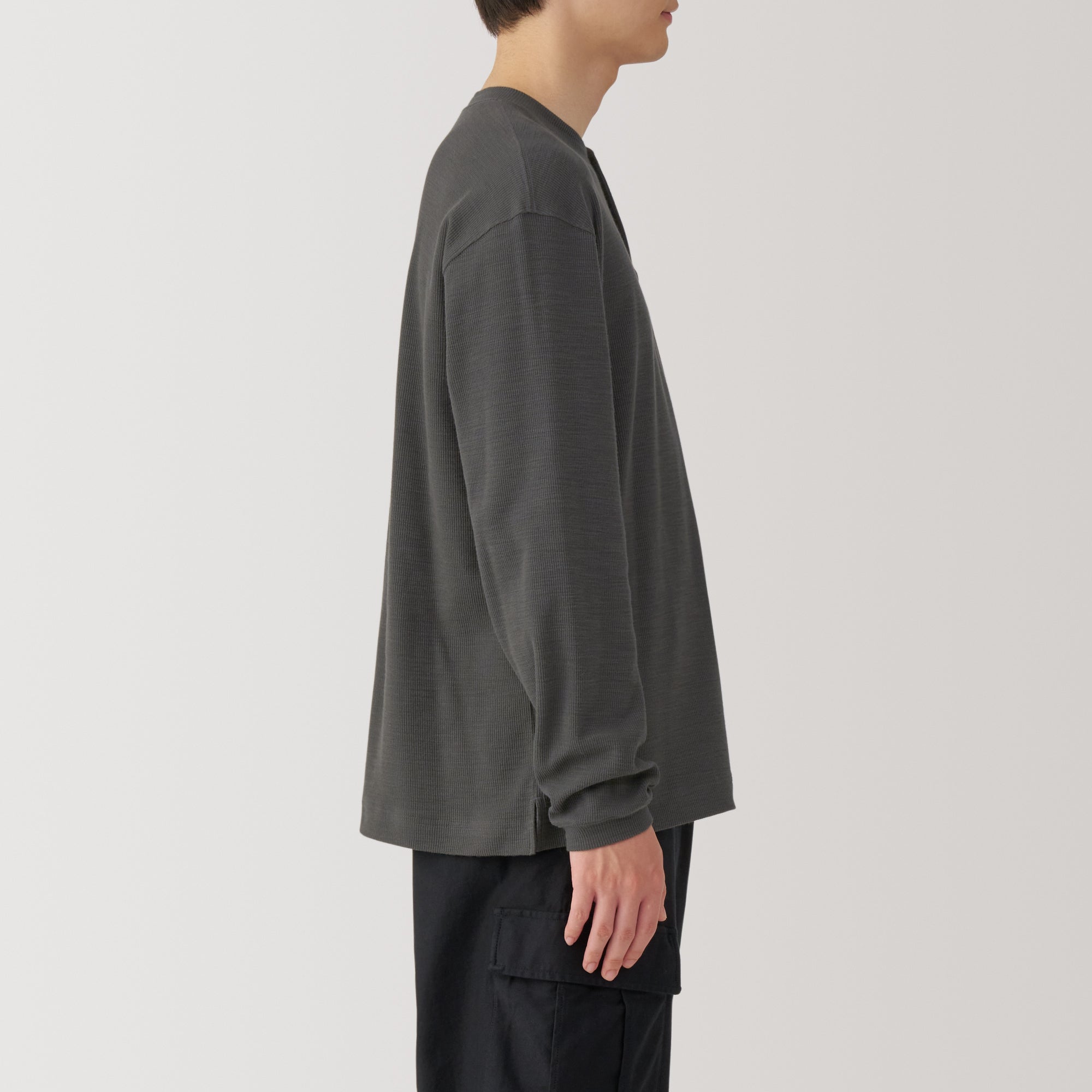 Men's Waffle Henry Neck T-Shirt
