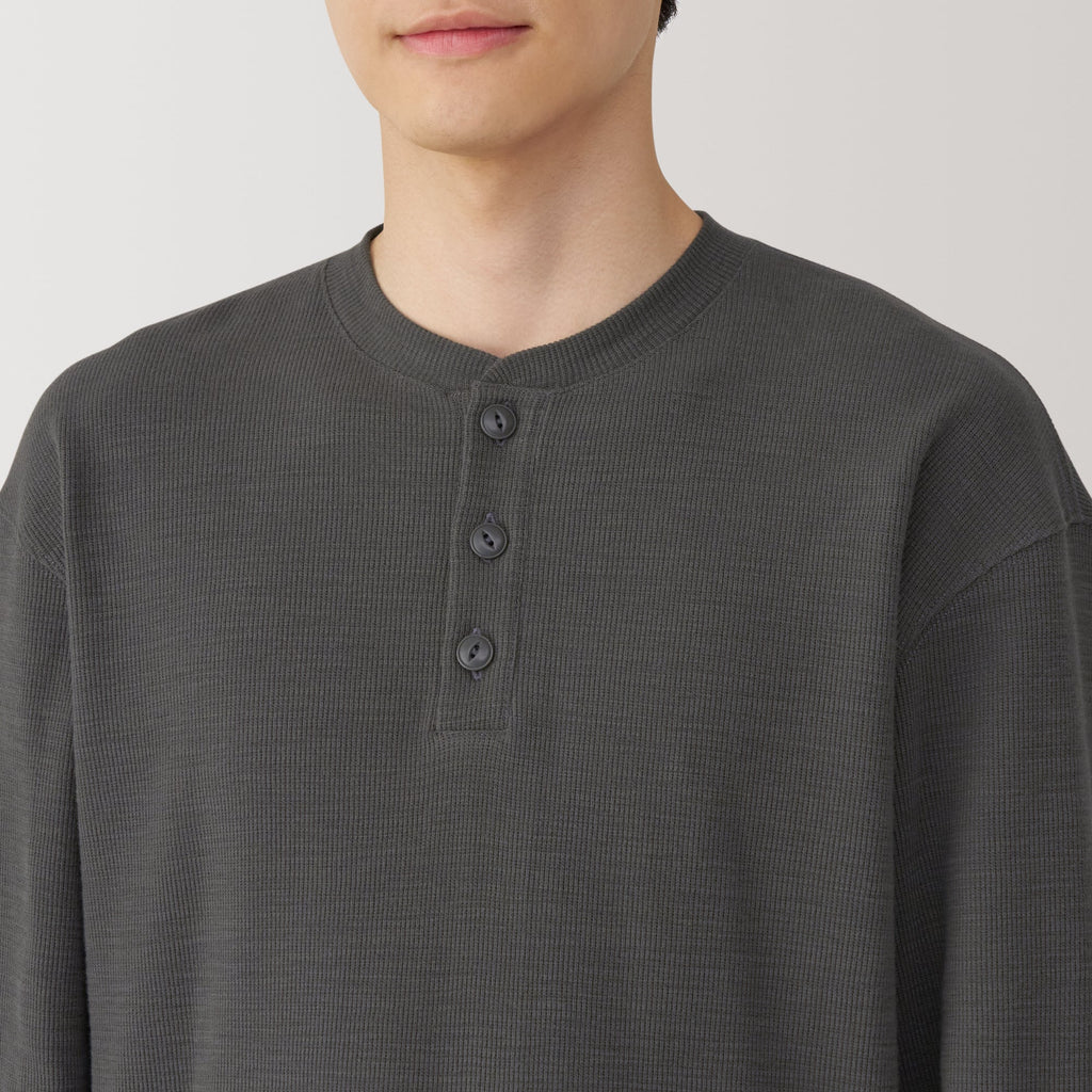 Men's Waffle Henry Neck T-Shirt