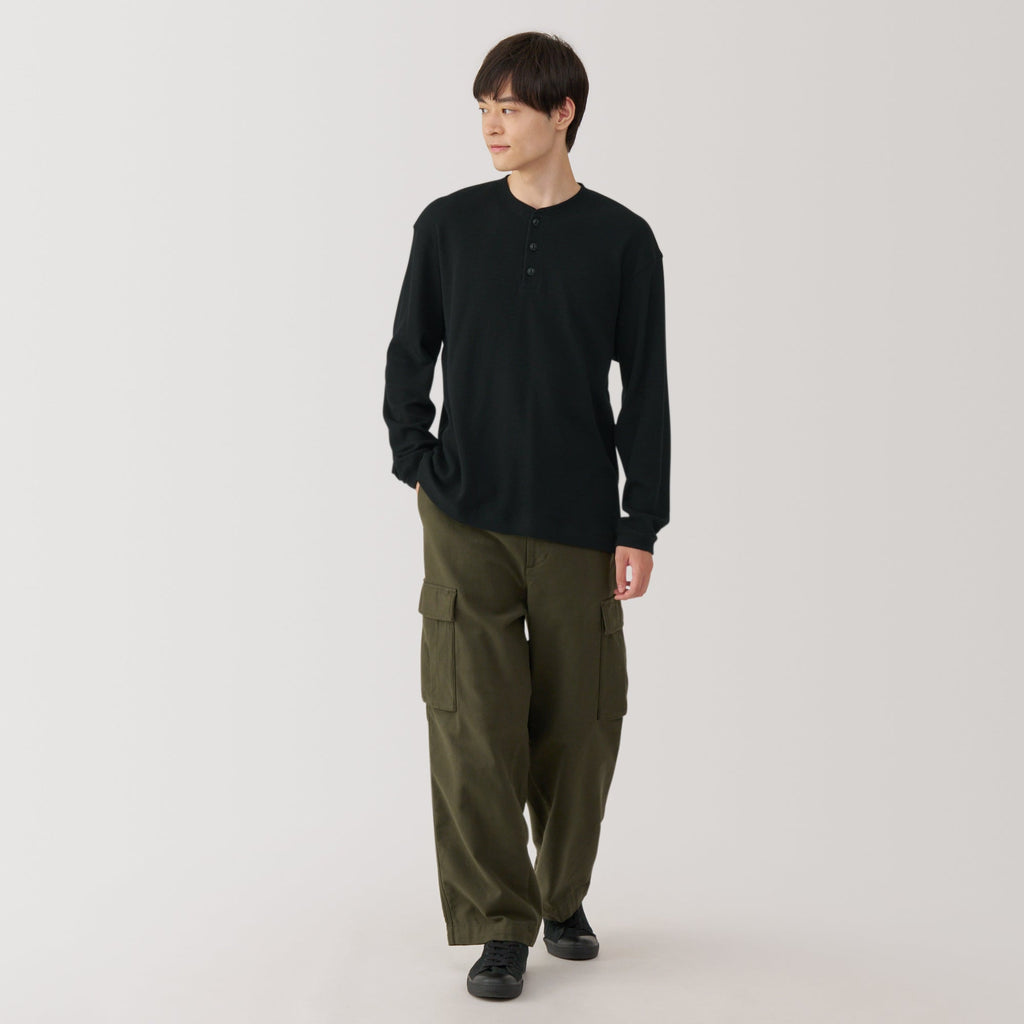 Men's Waffle Henry Neck T-Shirt