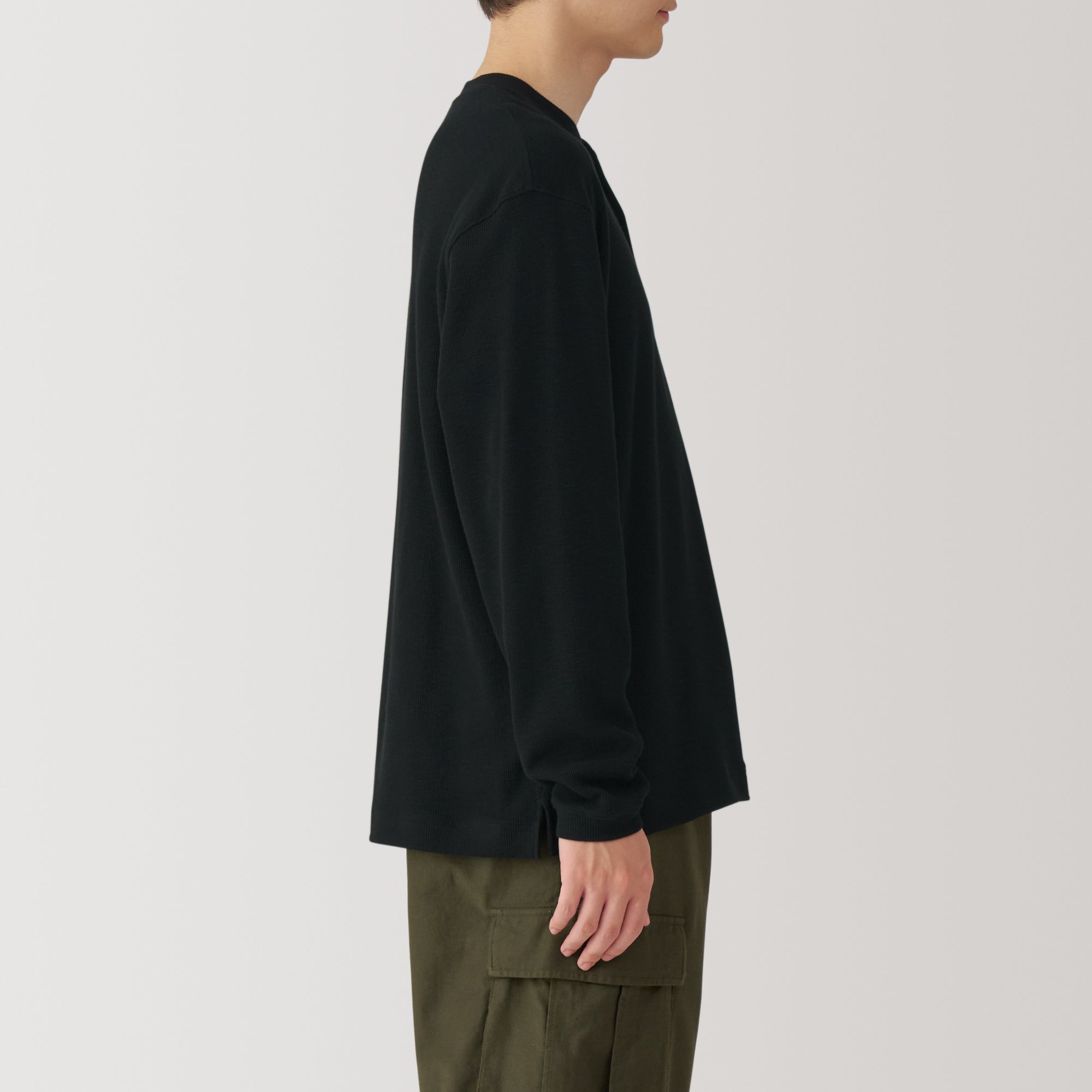 Men's Waffle Henry Neck T-Shirt
