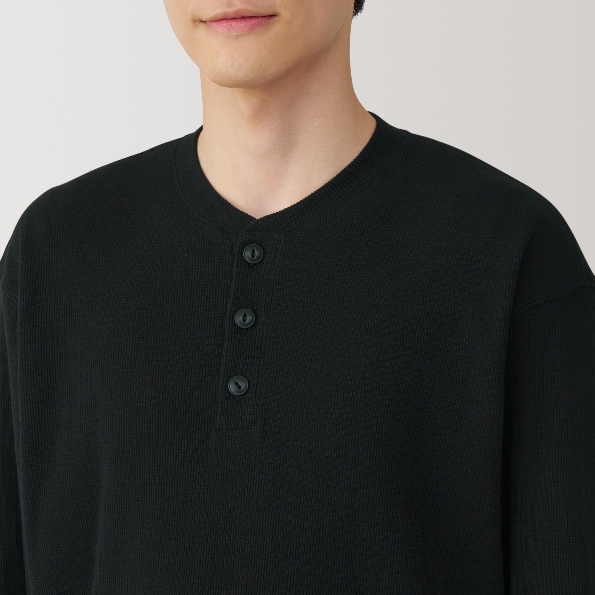 Men's Waffle Henry Neck T-Shirt
