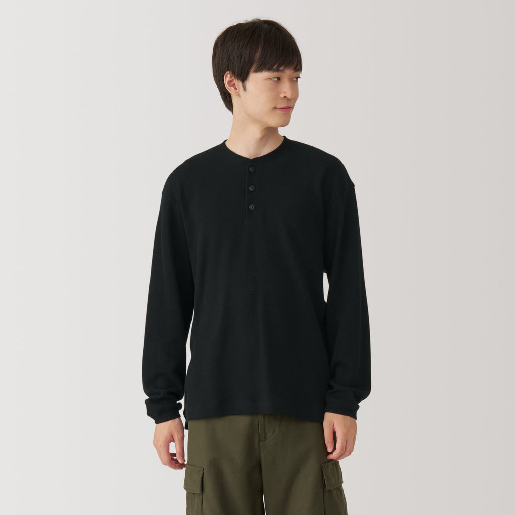 Men's Waffle Henry Neck T-Shirt
