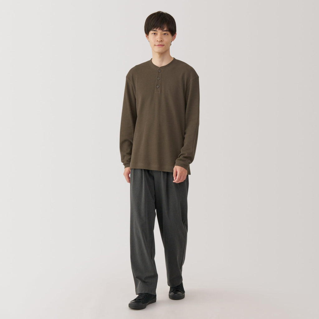 Men's Waffle Henry Neck T-Shirt