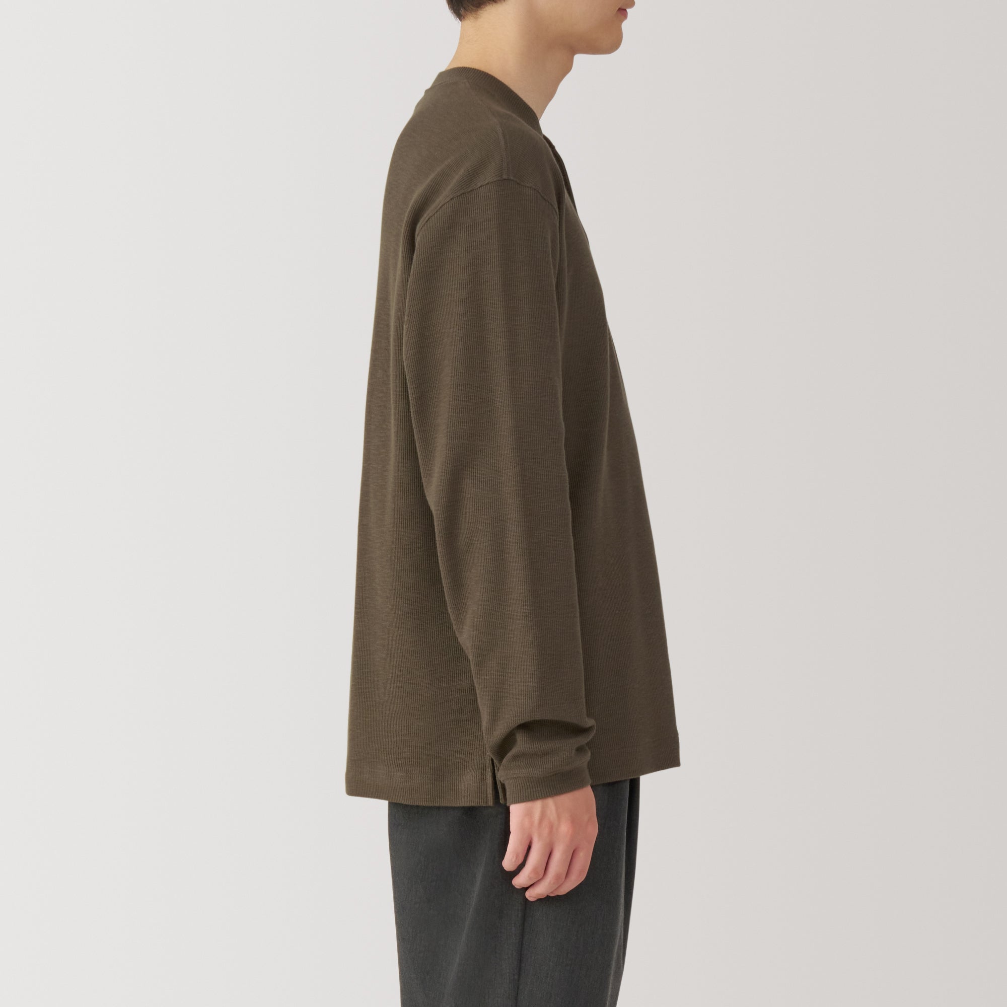 Men's Waffle Henry Neck T-Shirt