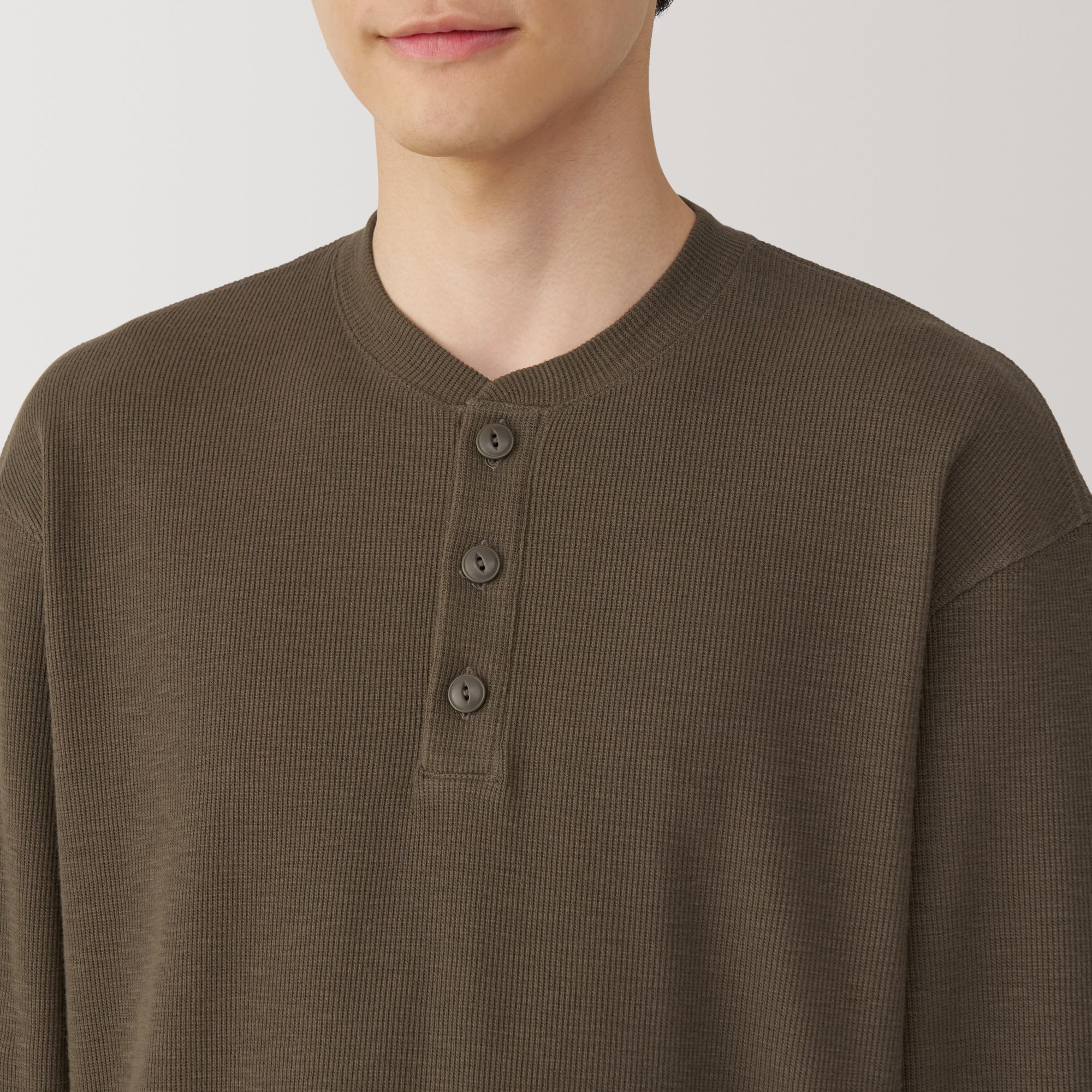 Men's Waffle Henry Neck T-Shirt