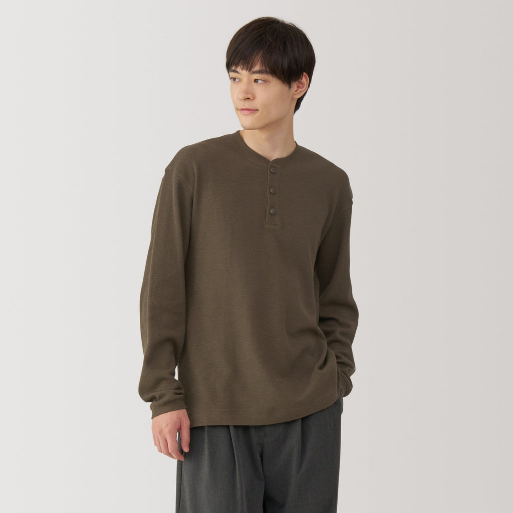 Men's Waffle Henry Neck T-Shirt