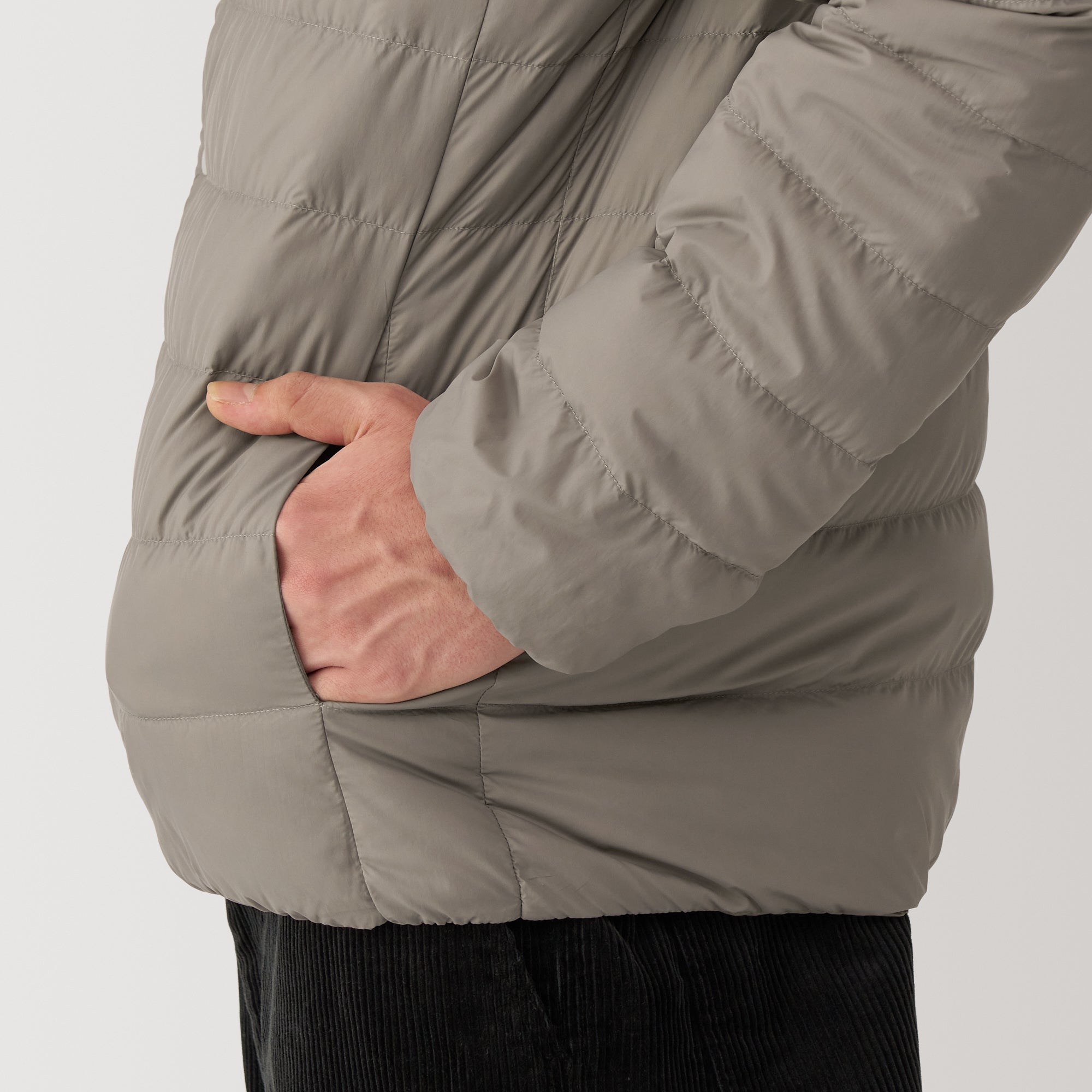 Men's Lightweight Down Collarless Jacket