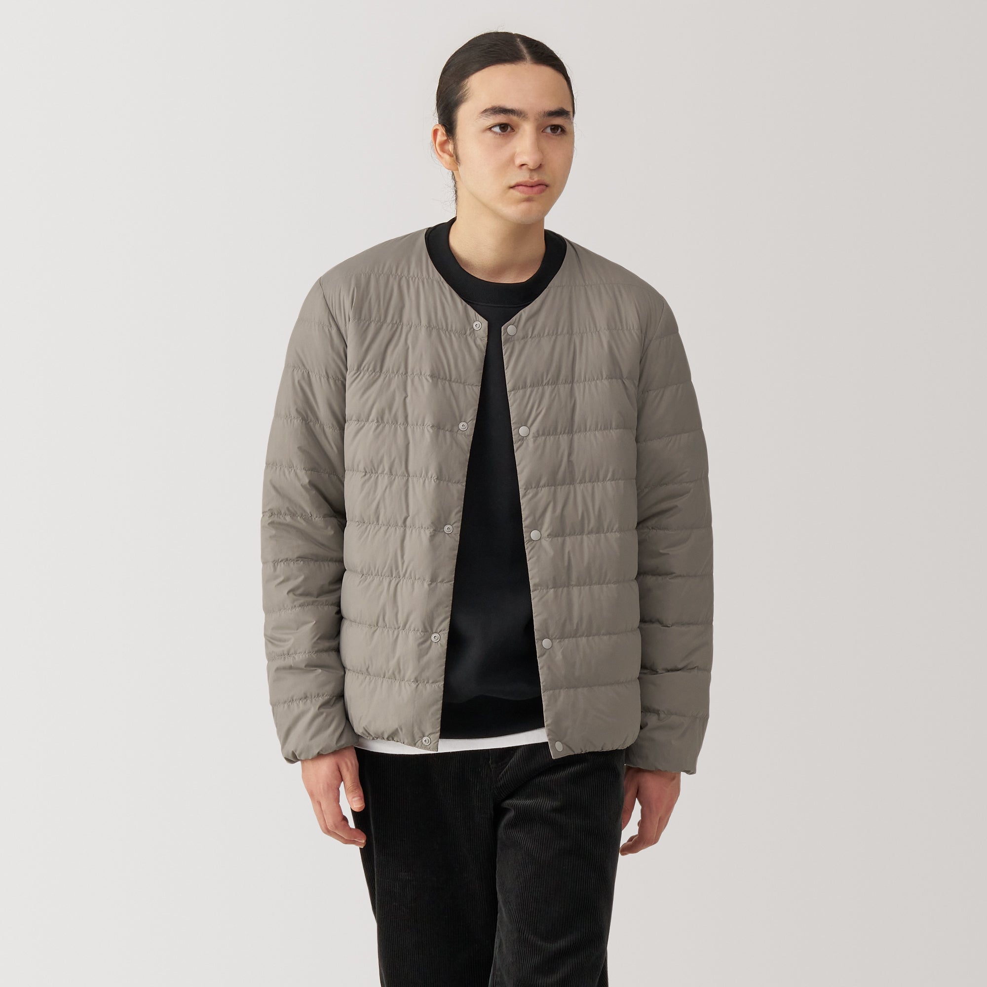 Men's Lightweight Down Collarless Jacket