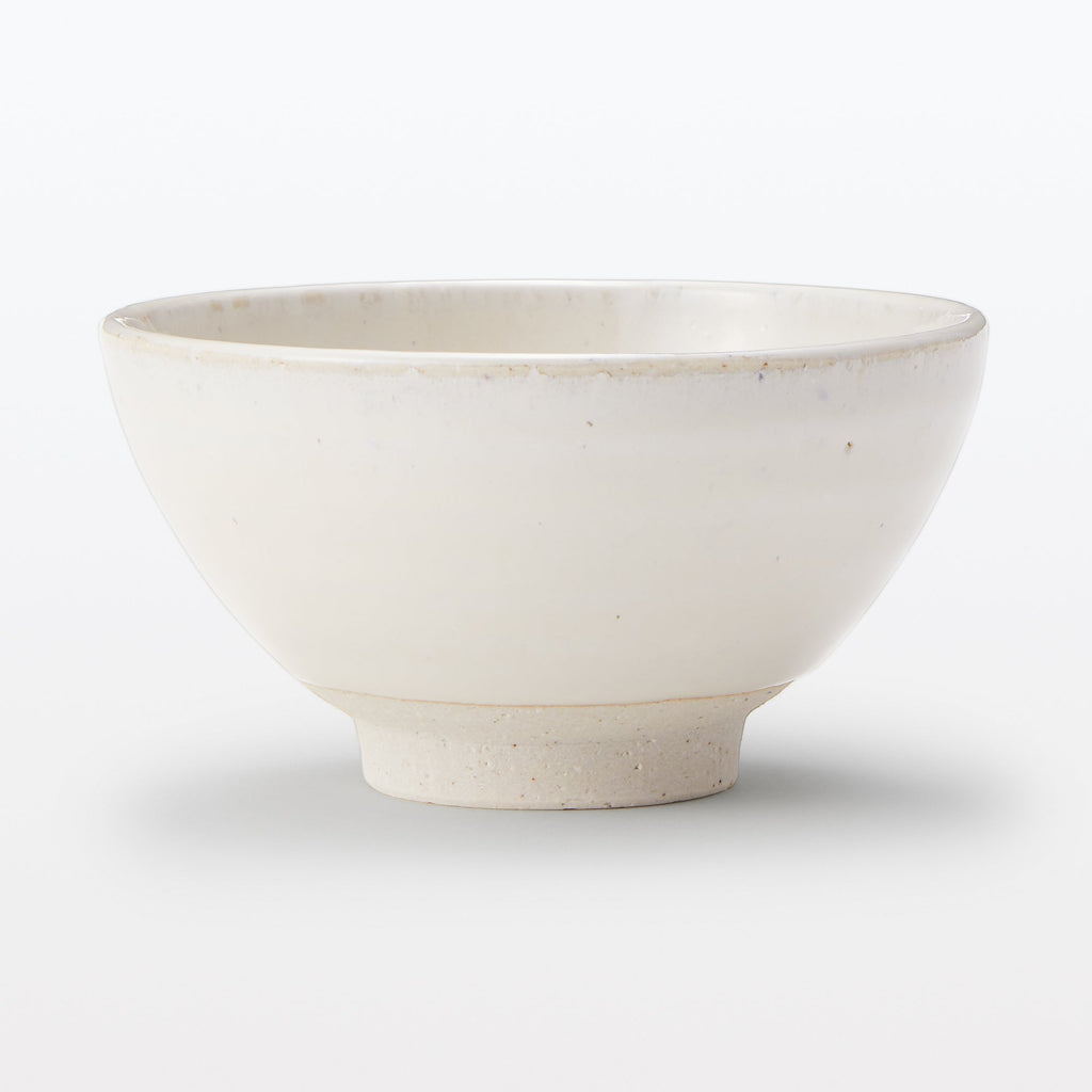 Mino Ware Round Small Rice Bowl - White Glaze