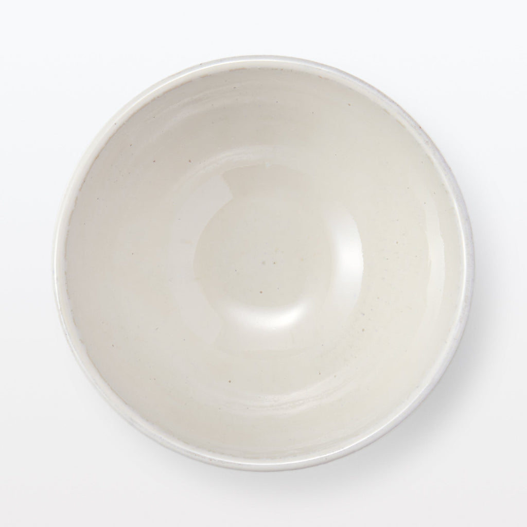 Mino Ware Round Small Rice Bowl - White Glaze