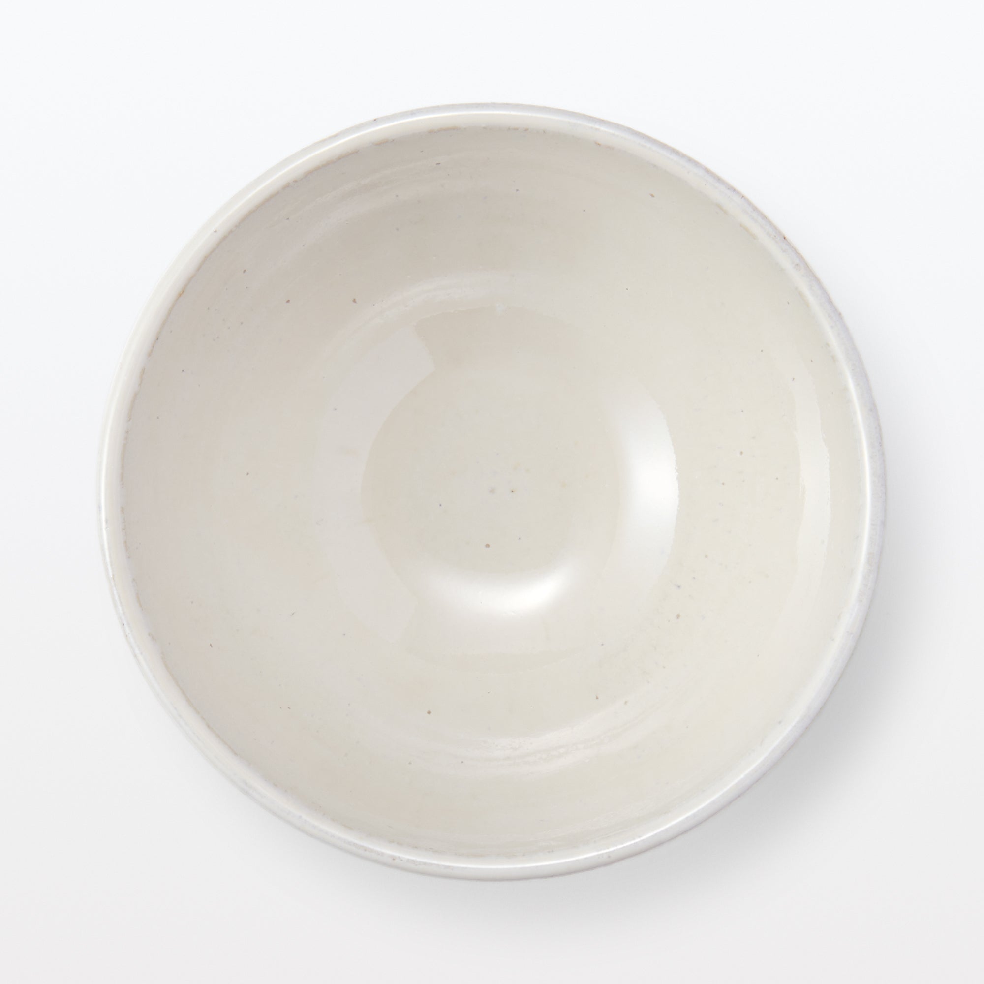 Mino Ware Round Small Rice Bowl - White Glaze