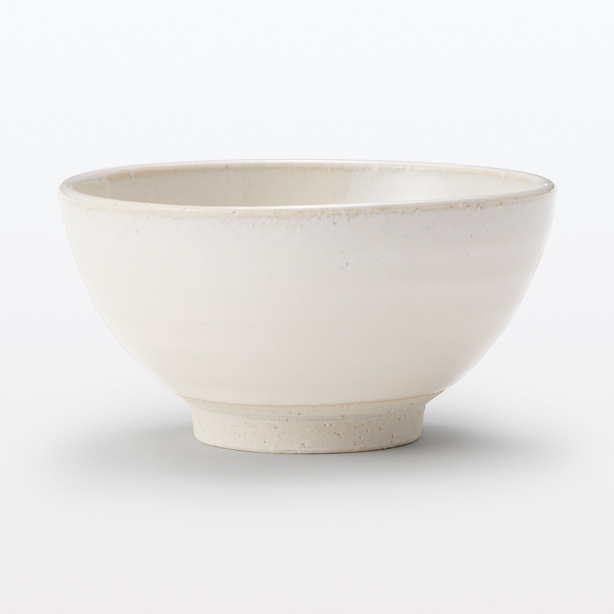 Mino Ware Round Large Rice Bowl - White Glaze