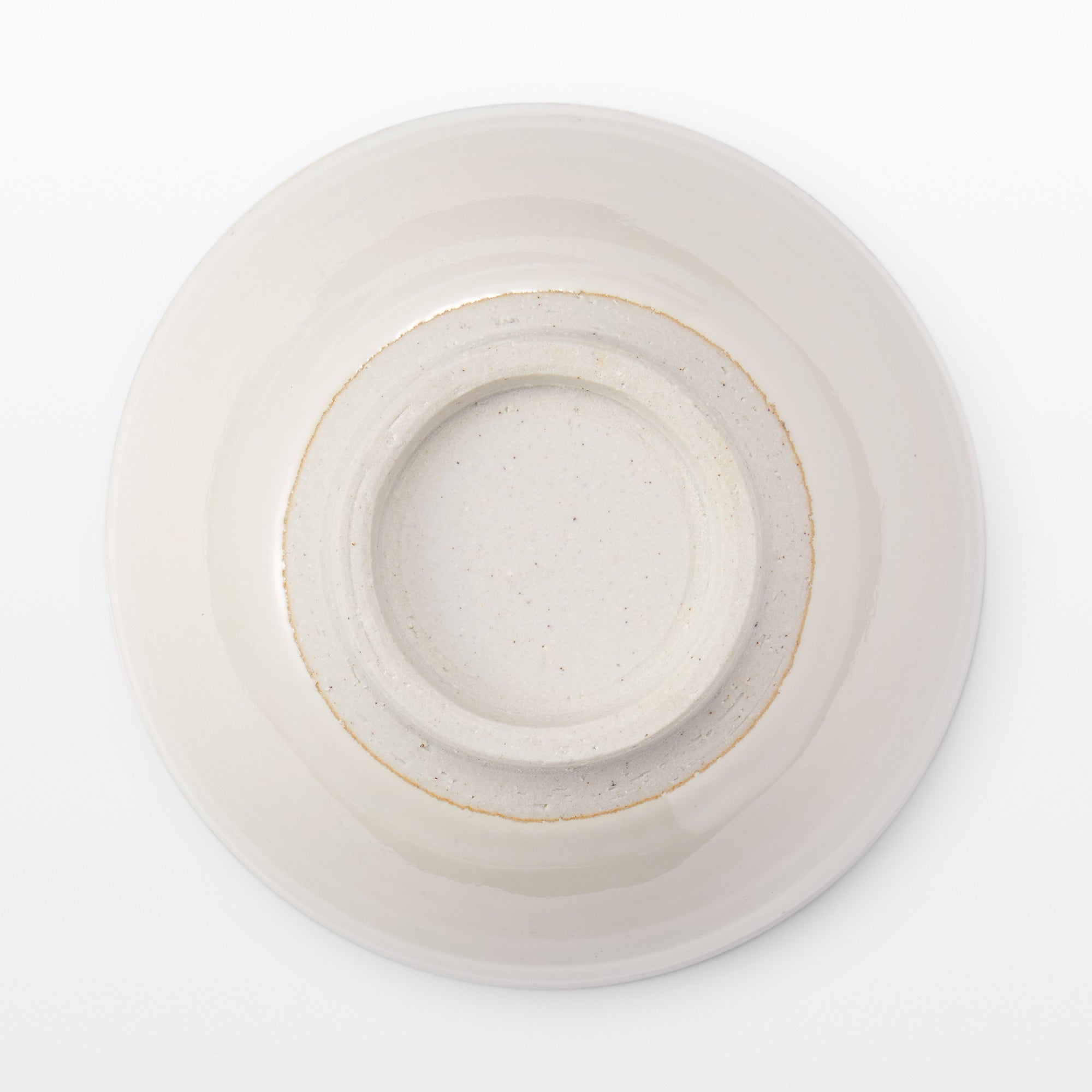 Mino Ware Round Large Rice Bowl - White Glaze