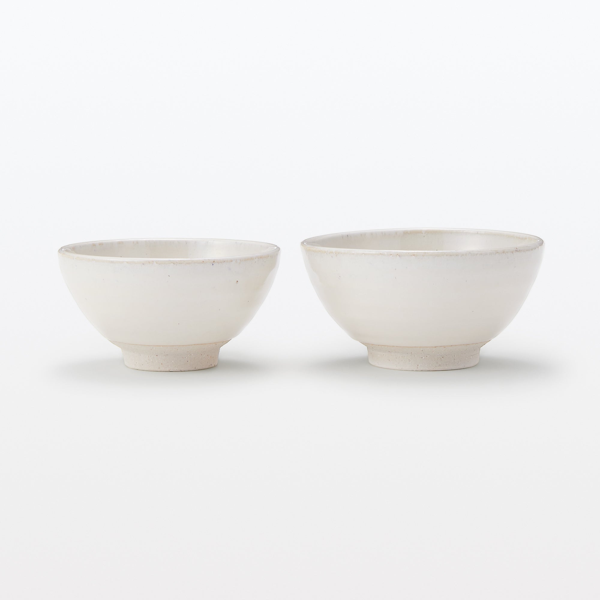 Mino Ware Round Large Rice Bowl - White Glaze