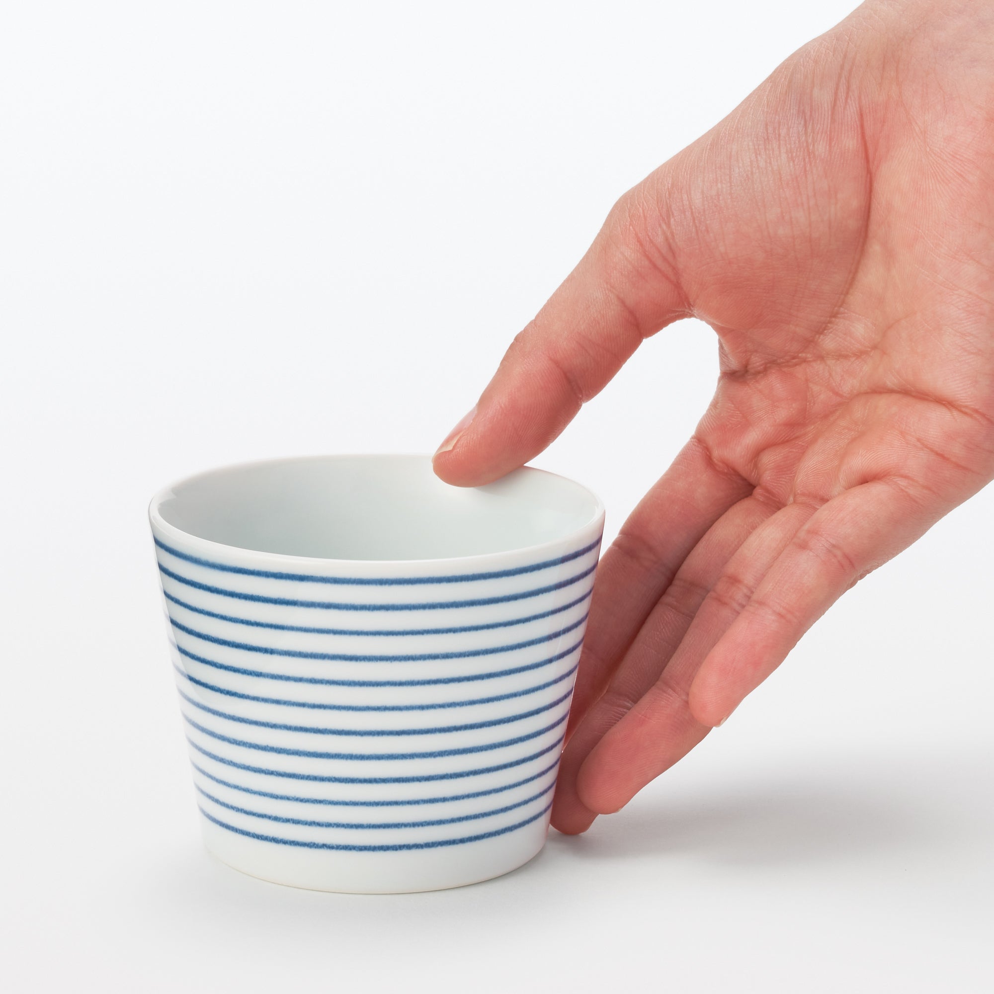 Hasami Ware Soup Cup - Horizontal Stripes