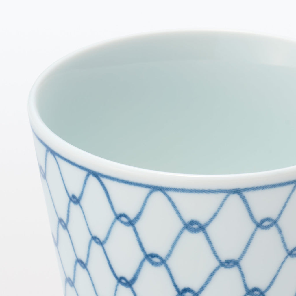 Hasami Ware Soup Cup - Mesh Pattern